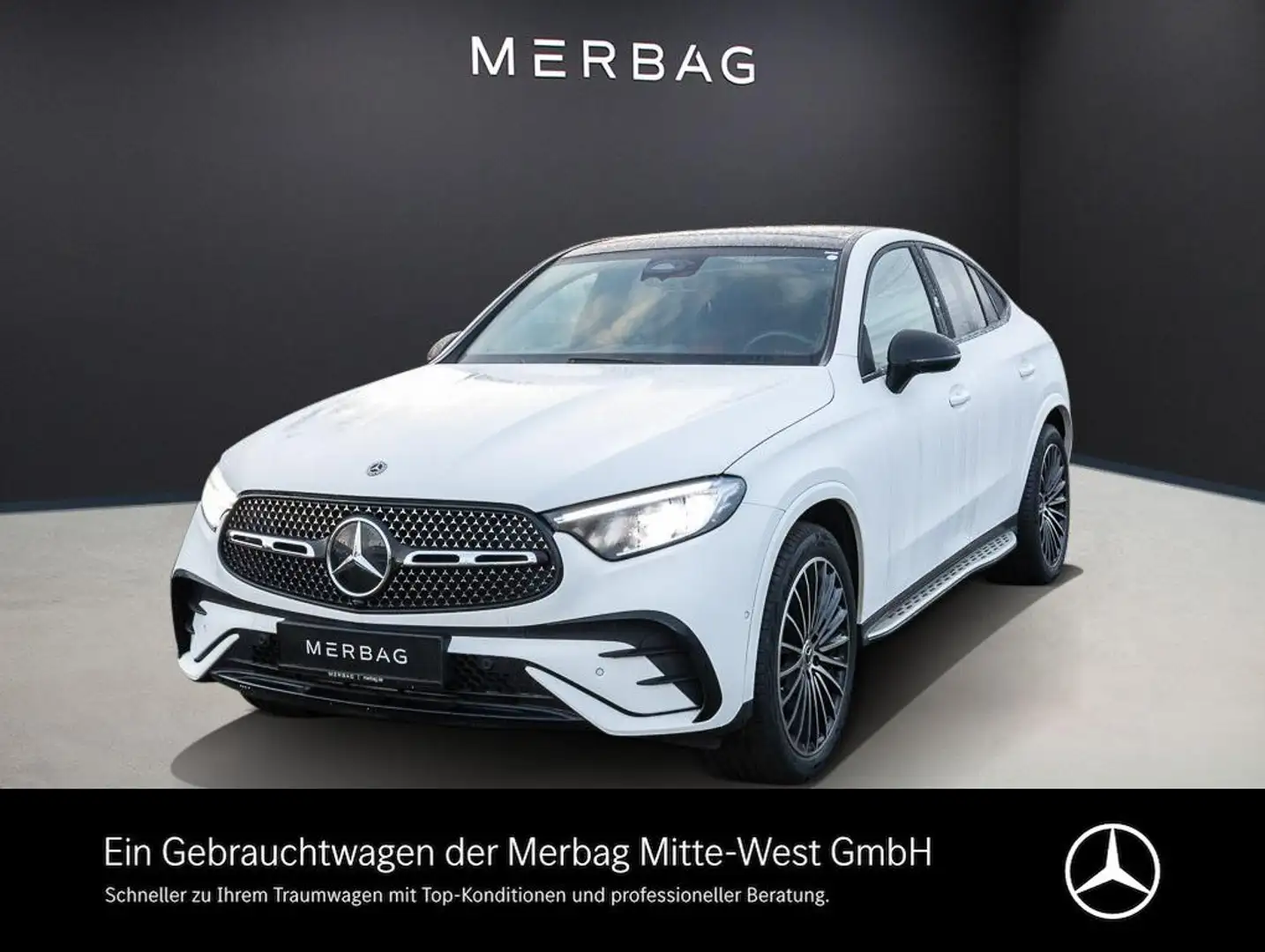 Mercedes-Benz GLC 220 d 4MATIC Coupé AHK LED Navi Pano SD SHZ Weiß - 1