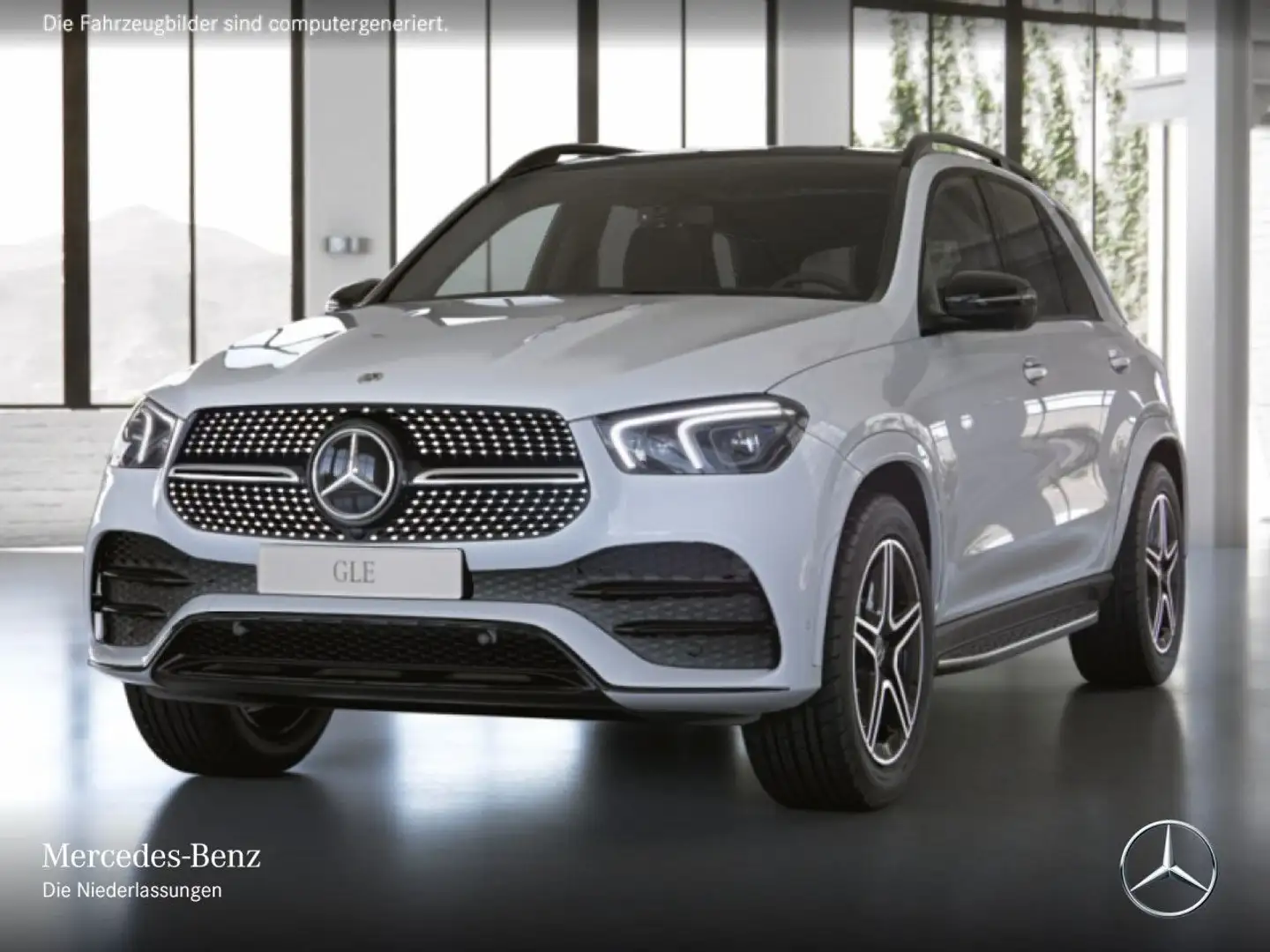 Mercedes-Benz GLE 300 d 4M AMG+NIGHT+PANO+360+AHK+MULTIBEAM+20" Weiß - 2