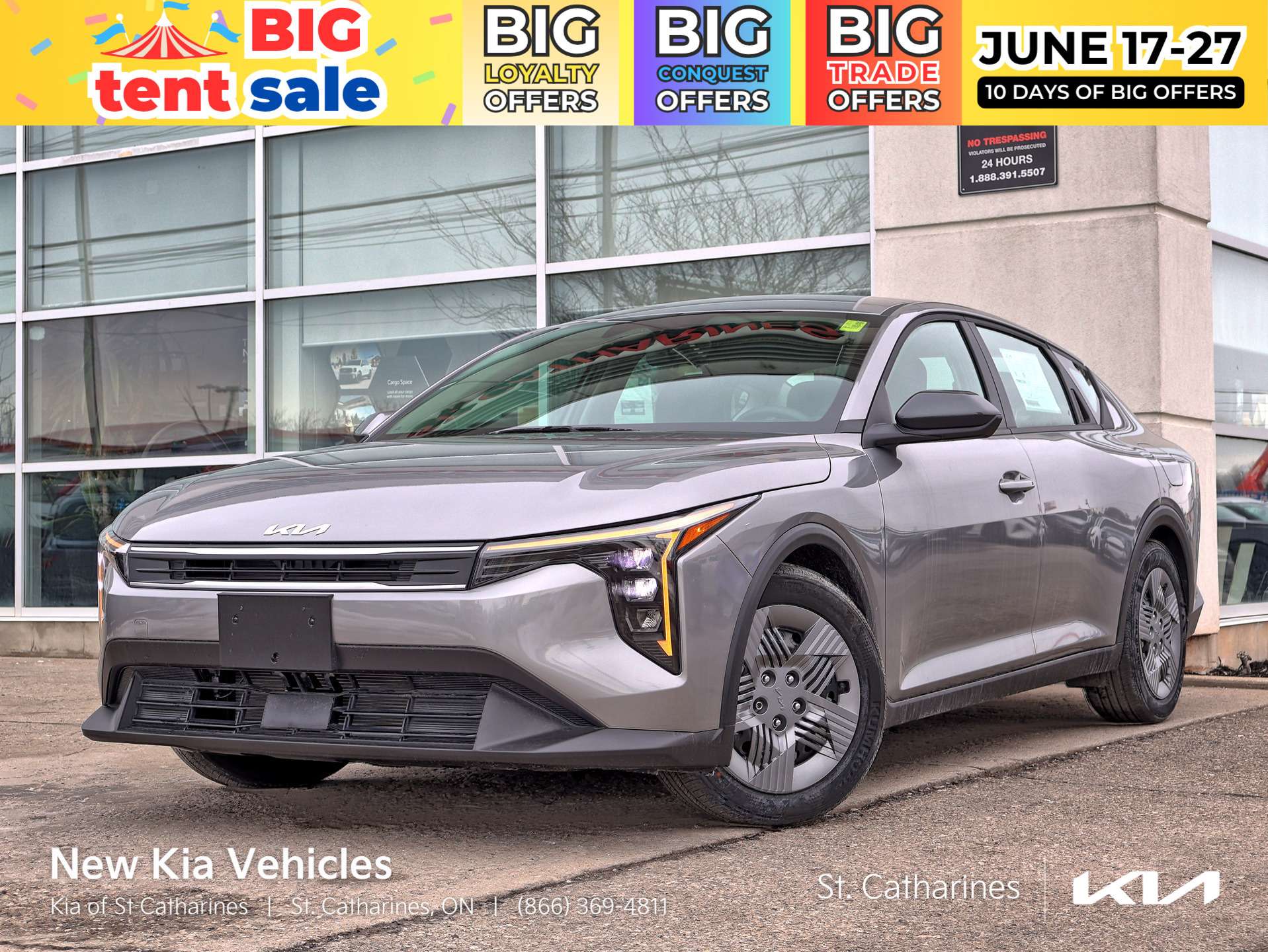 Gray 2025 Kia K4 Sedan Front-Wheel Drive Automatic