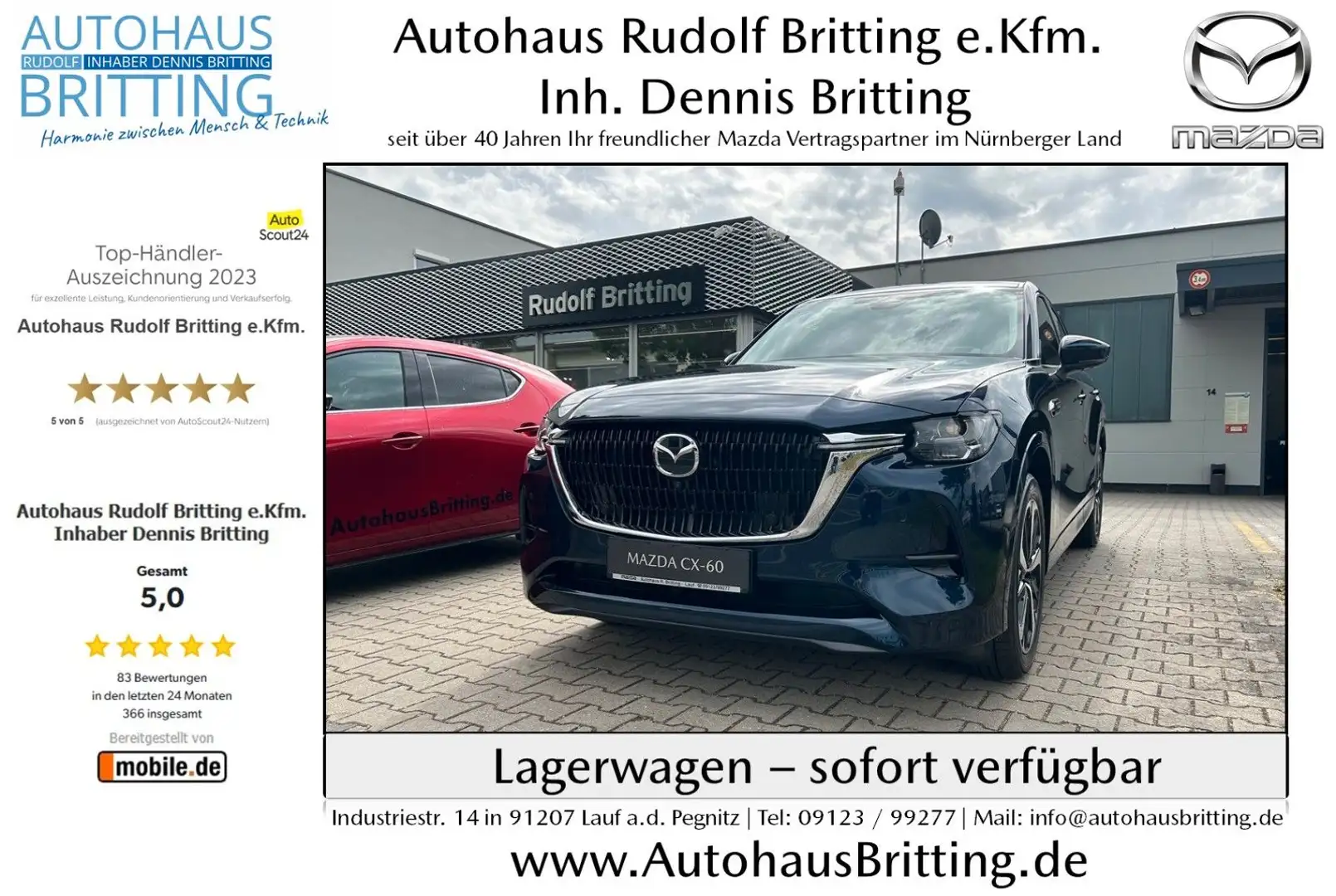 Mazda CX-60 Diesel Automatik AWD 254PS Takumi Plus Albastru - 1