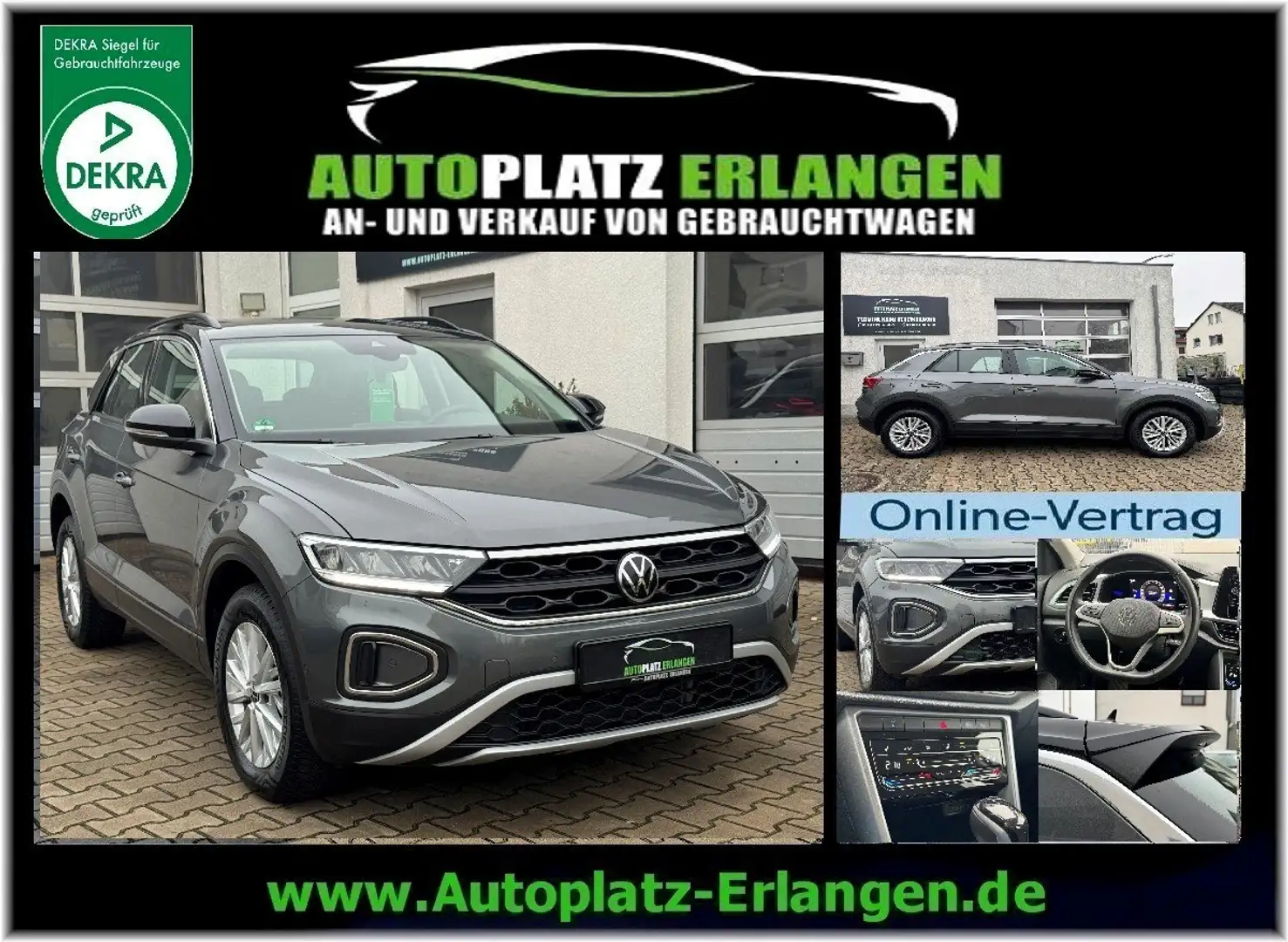 Volkswagen T-Roc Life 1.5TSI *AHK*LED*RüKa* Grau - 1