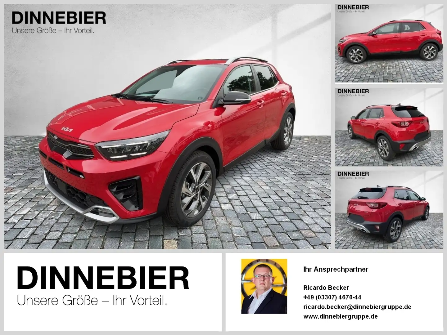 Kia Stonic GT-Line Glasdach+LED+Kamera+Navi+SHZ Rouge - 1