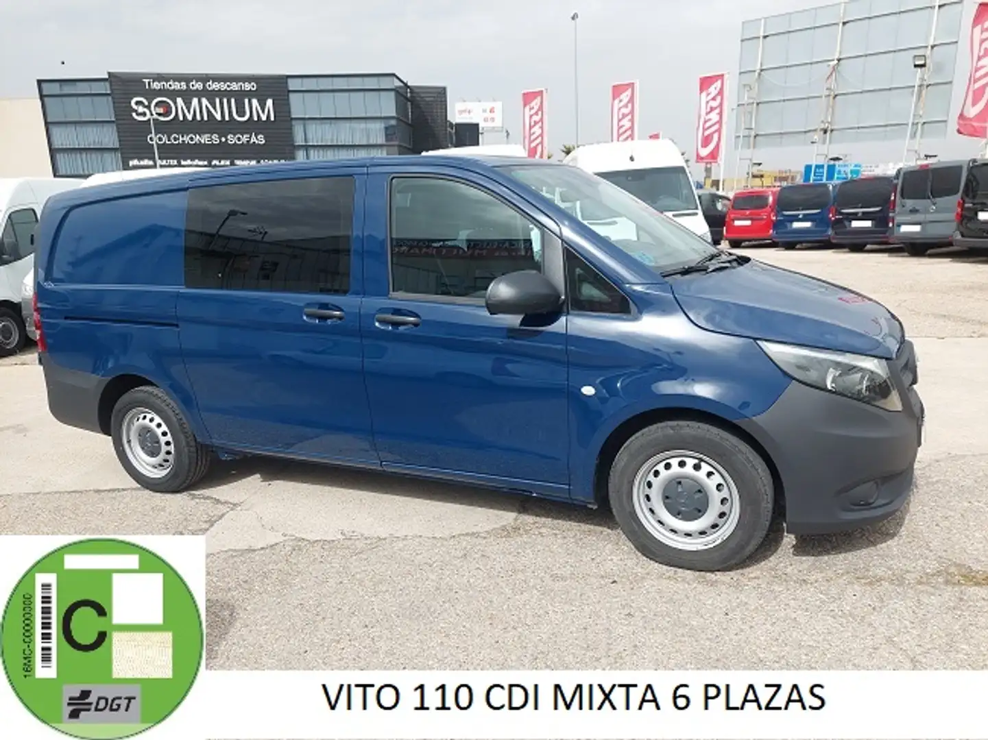 Mercedes-Benz Vito Mixto 110CDI tD Larga Azul - 1