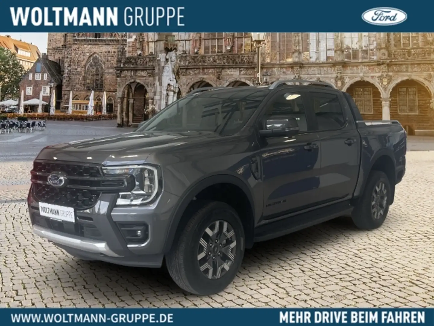 Ford Ranger ***0% Finanzierung ***Plug-in-Hybrid Wildtrak e-4W Grijs - 1