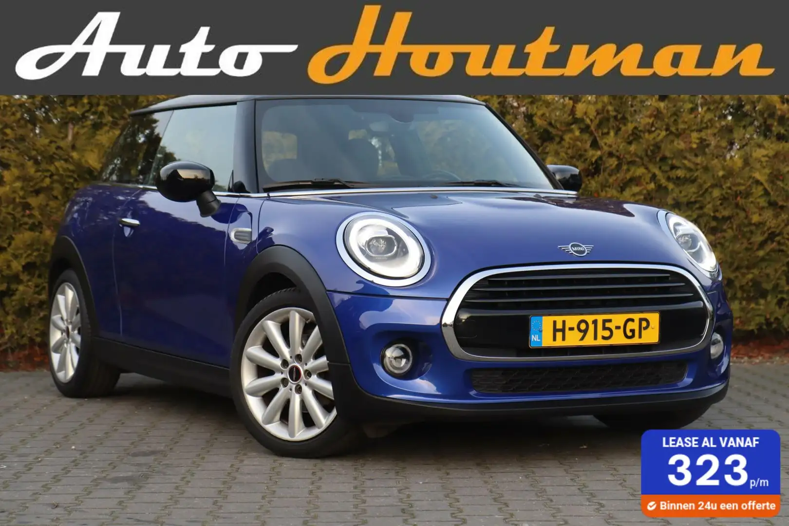 MINI Cooper 1.5 Automaat Chili|Ecc|Carplay|Navi|Pdc|Leder|Zwar Blauw - 1