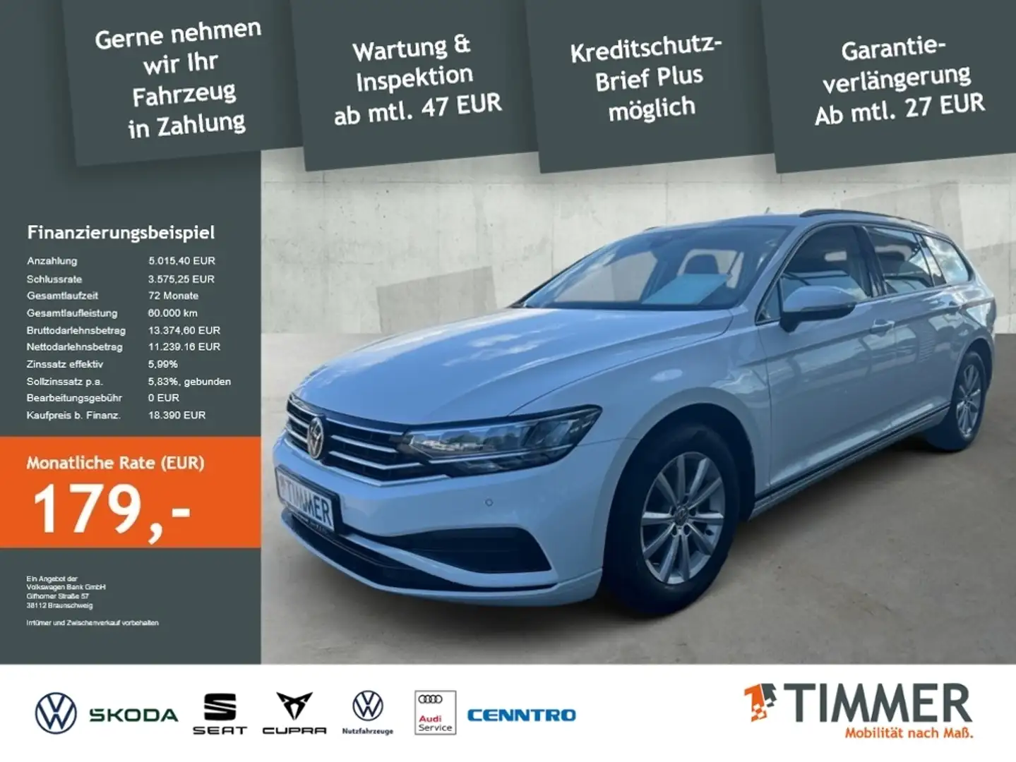 Volkswagen Passat Variant 2.0 TDI *LED *ACC *RKAM *SHZ *CLIMA * Wit - 1