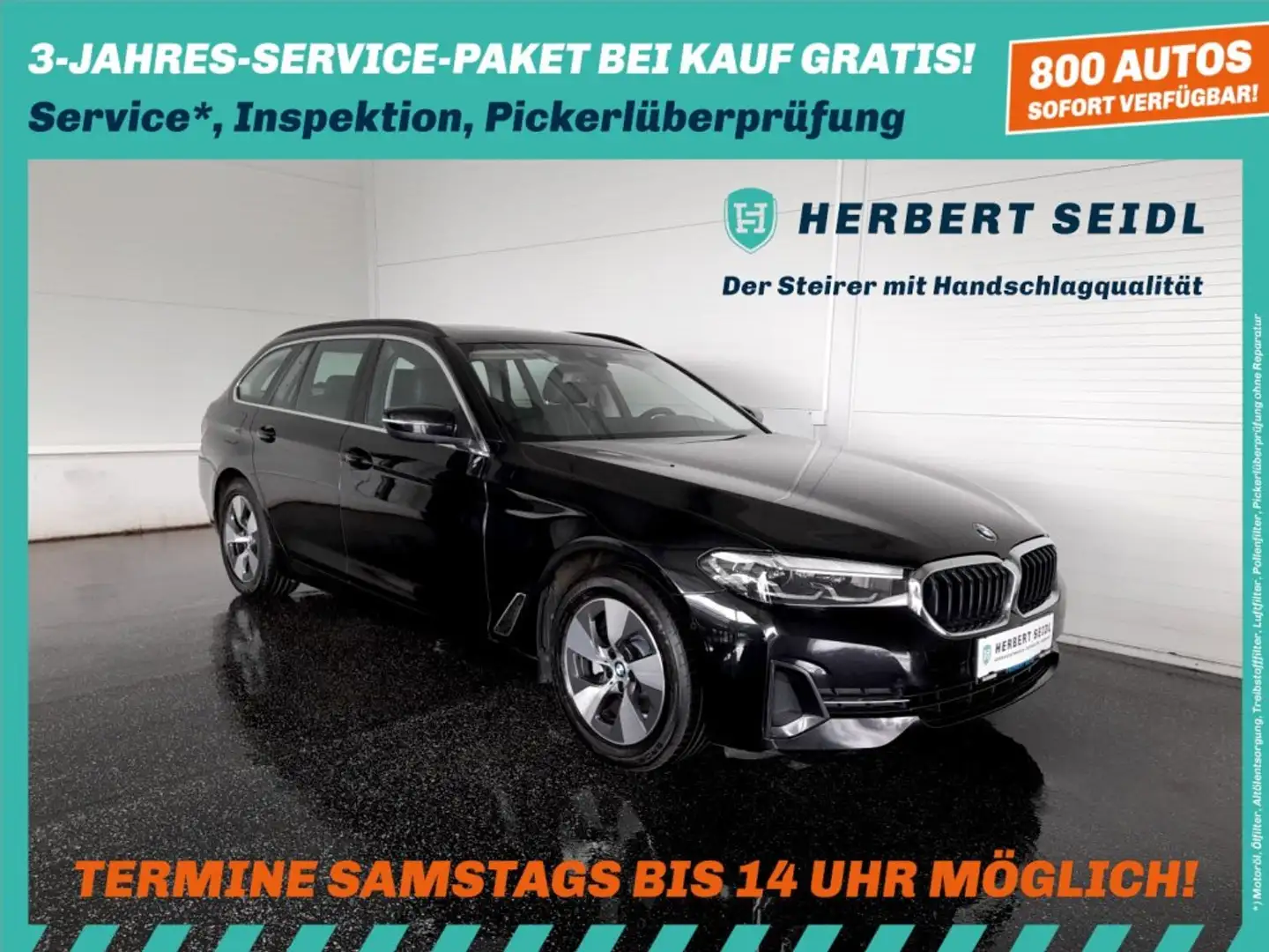BMW 520 d Touring 4x4 Aut *SKY / VOLL-LED / NAVI / LIVE COCKPIT PROF. / 4-ZONEN-KLIMA / SOUNDSYSTEM* Schwarz - 1
