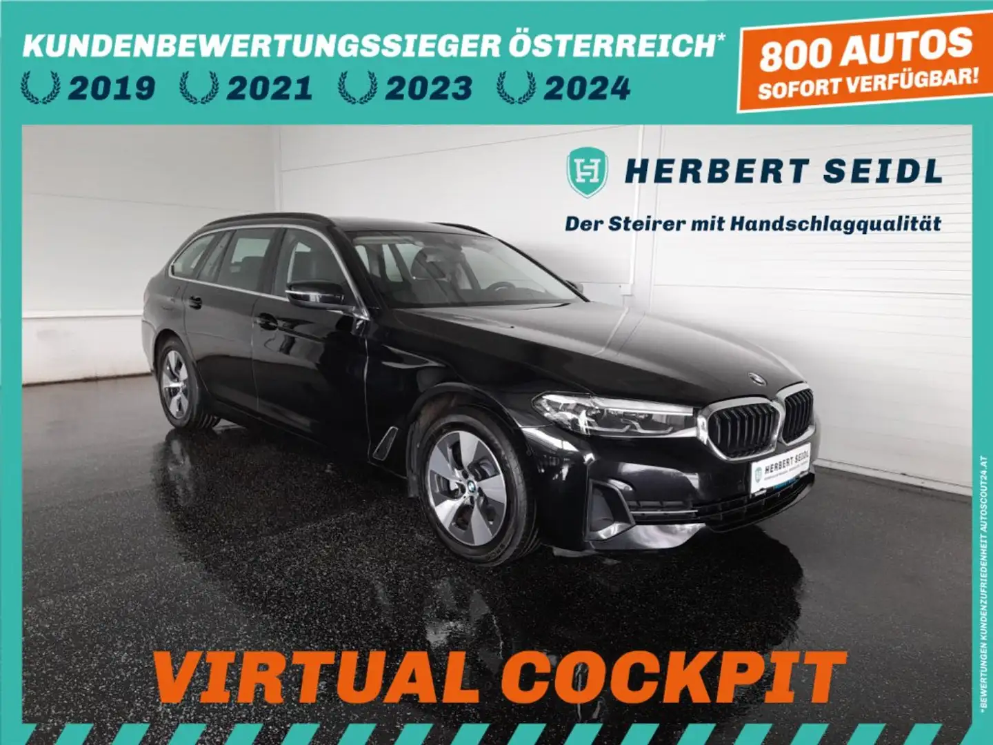BMW 520 d Touring 4x4 Aut Schwarz - 1