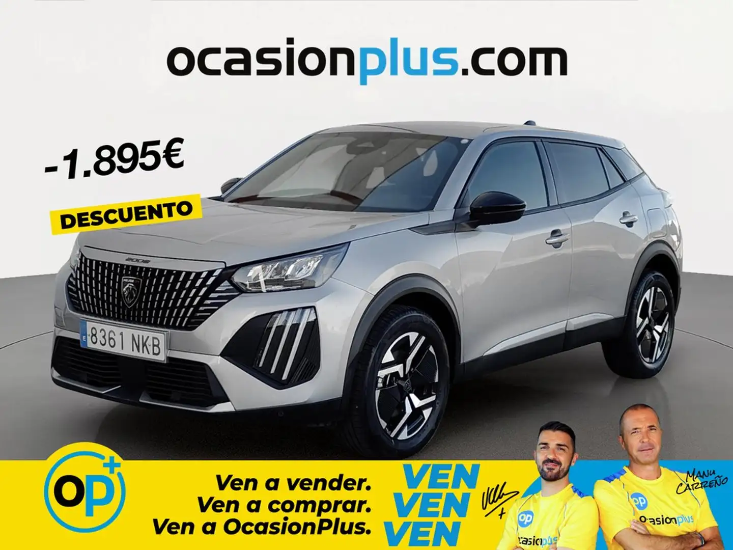 Peugeot 2008 Hybrid Allure eDCS6 145 Gris - 1