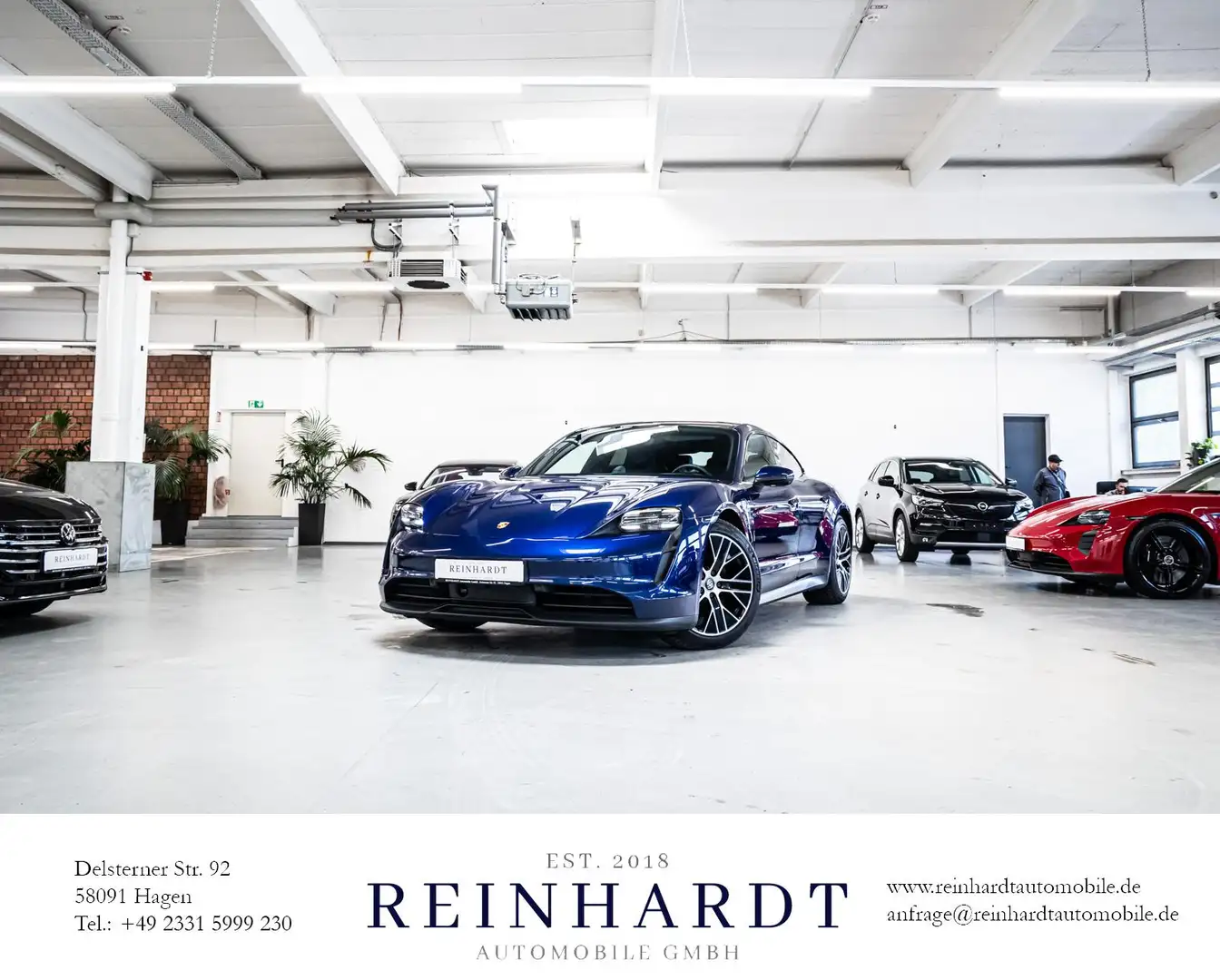 Porsche Taycan 4S 20Z./PDLS+/ACC/PANO/SPORT-CHRONO/360° Bleu - 1