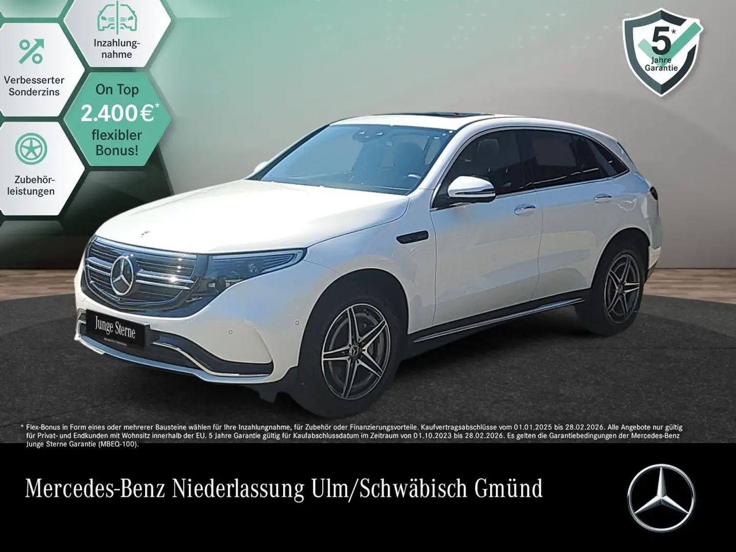 Mercedes-Benz EQC 400 4M AMG+360+AHK+MULTIBEAM+FAHRASS+HUD Bianco - 1