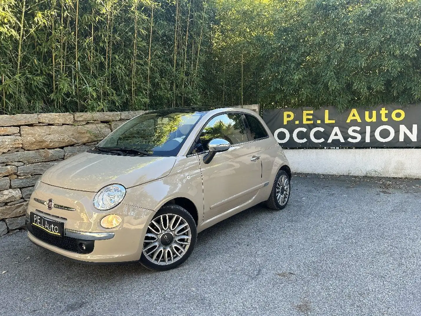 Fiat 500 0.9 8V 85 ch Lounge Dualogic Beige - 1