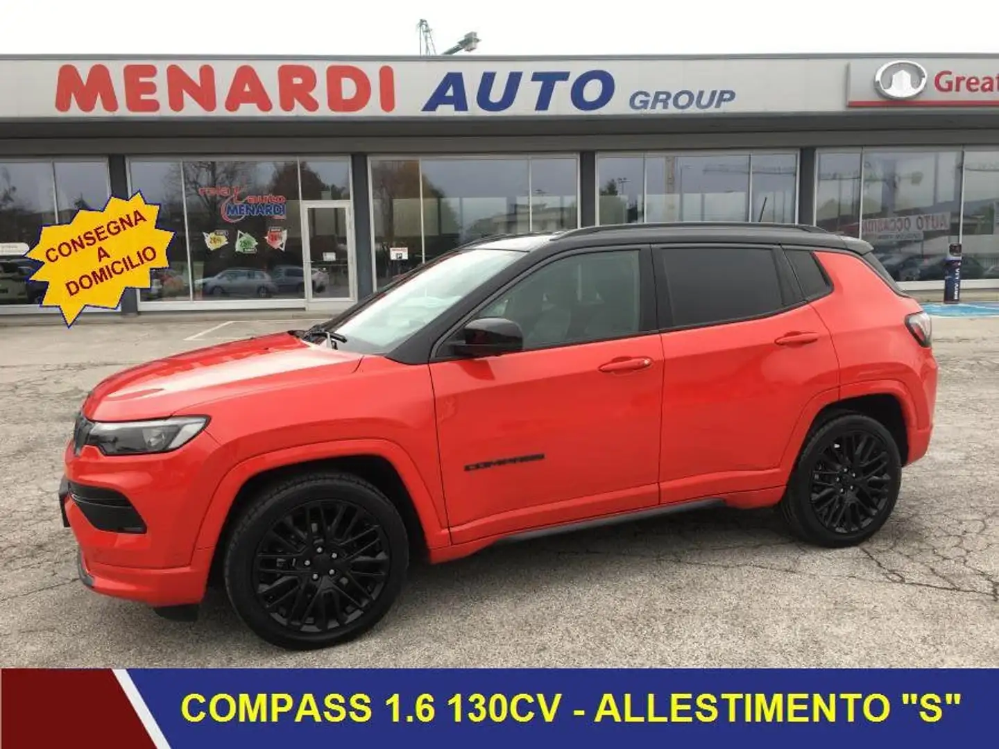 Jeep Compass 1.6 Multijet II 130cv S NAVI+CAMERA360+FULL LED Rouge - 1