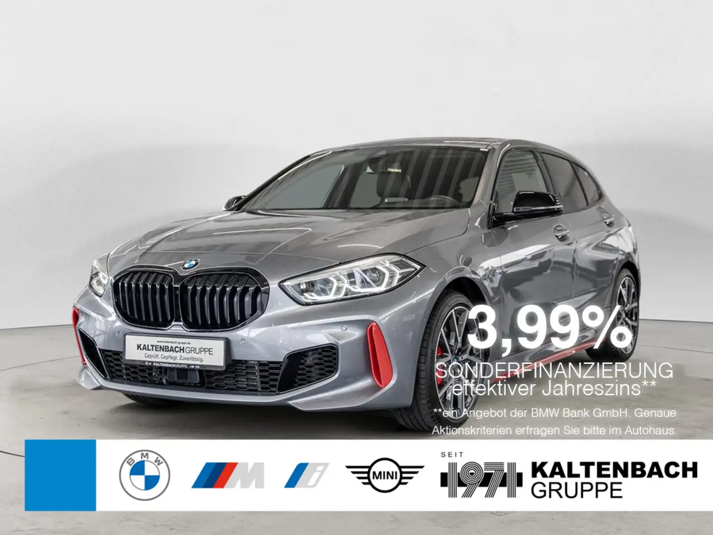 BMW 128 ti A PANO HUD LED ACC W-LAN NAVI H/K SHZ Grau - 1