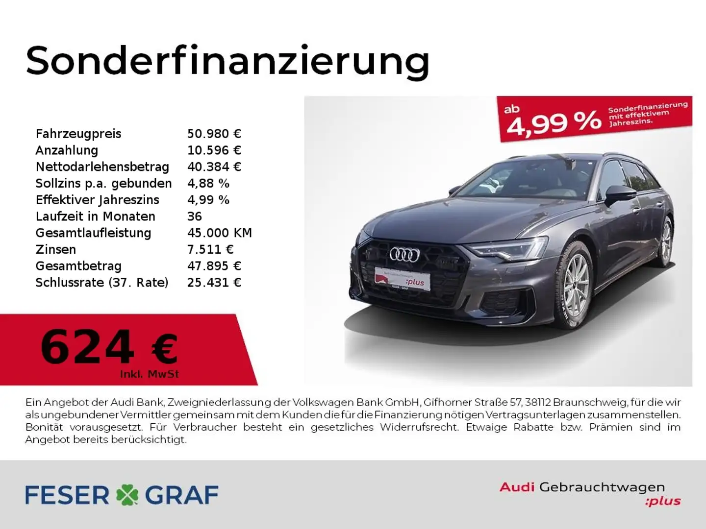 Audi A6 Avant S line 40 TDI S tronic AHK Kamera ACC Grigio - 1