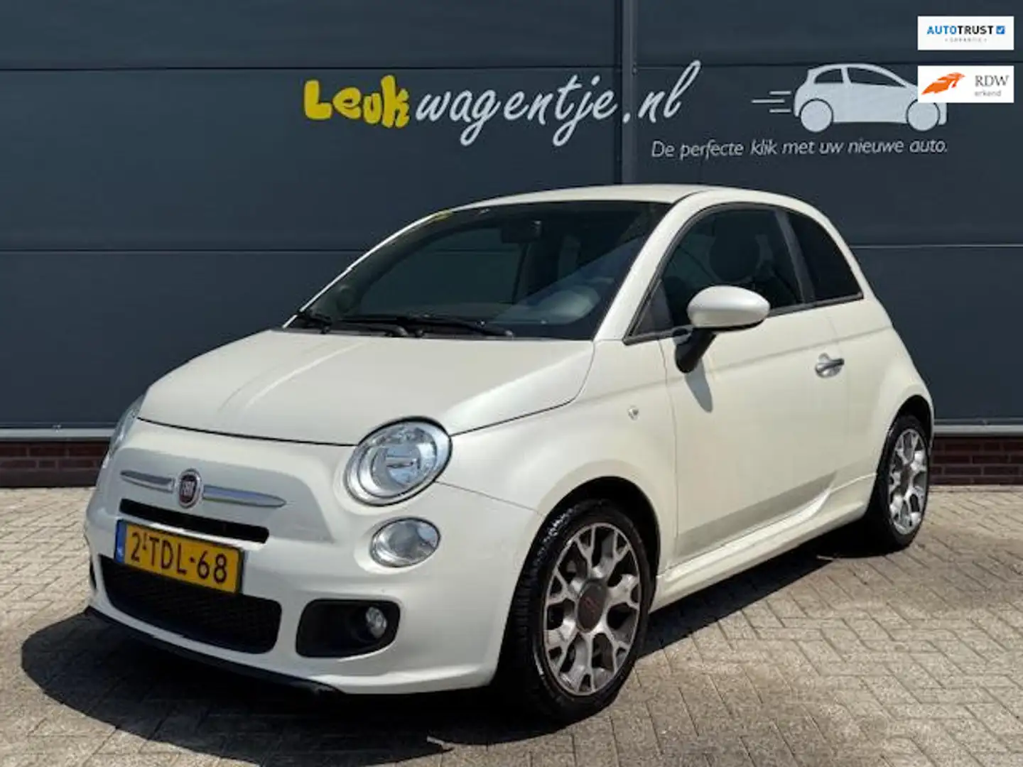 Fiat 500 0.9 TwinAir 500S *parelmoer *alcantara *16 inch *N Wit - 1