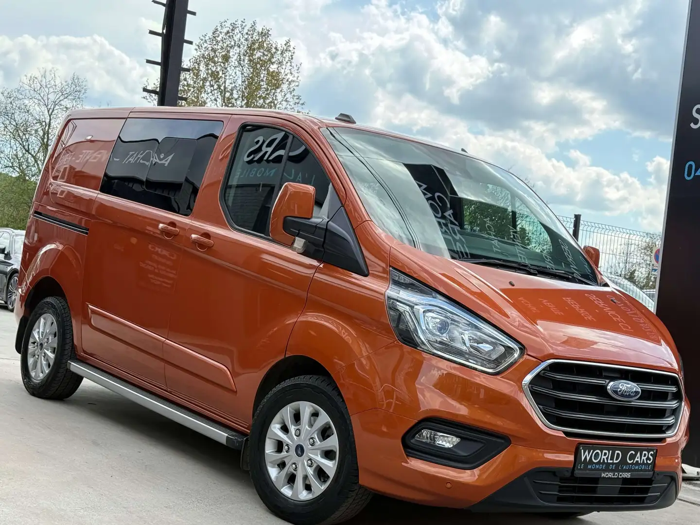 Ford Transit Custom 2.0 TDCi 170CV /BOITE AUTO /5 PLACES /CAMERA /FULL Orange - 2