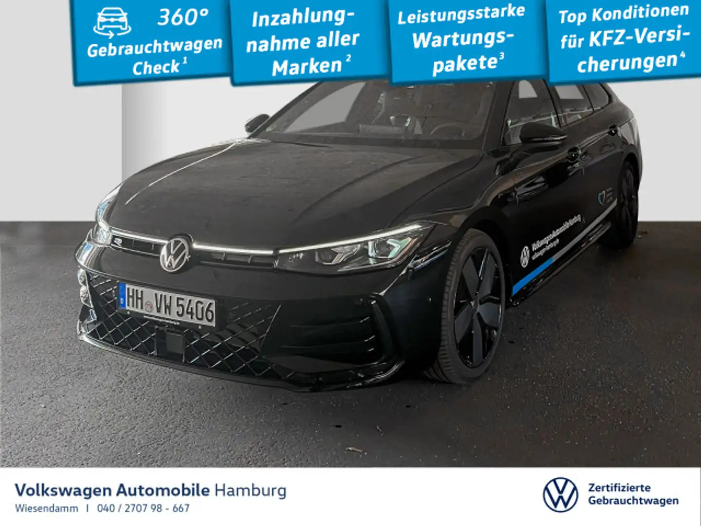 Volkswagen Passat Variant Passat 2.0 TDI R-Line 4Motion DSG Stdhzg Pano Na Schwarz - 1