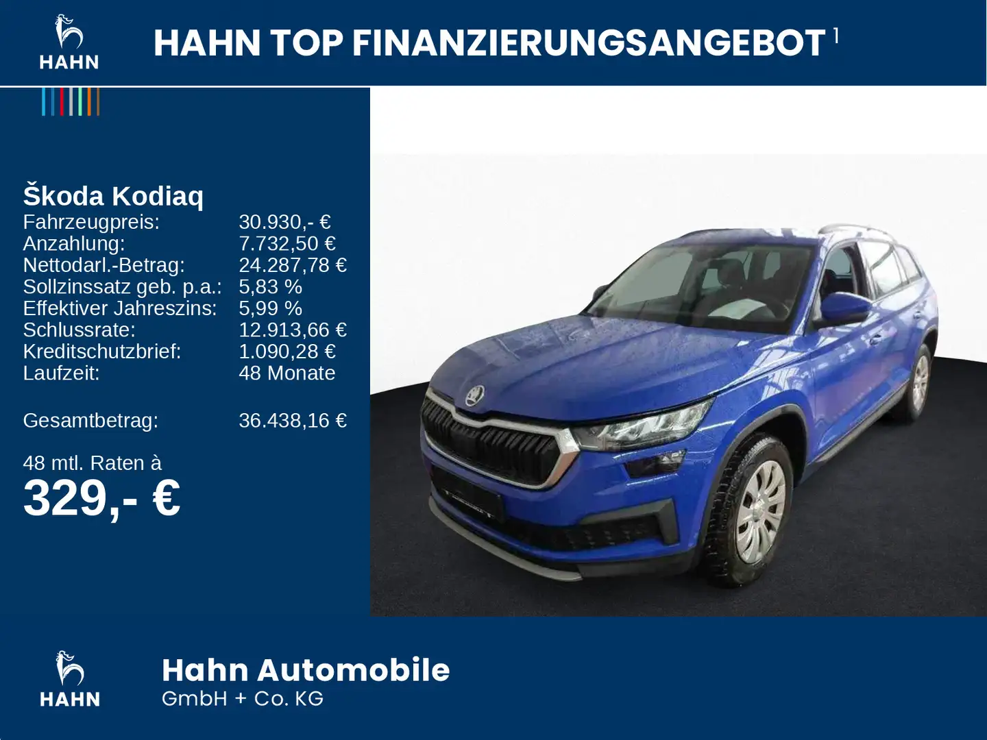 Skoda Kodiaq 1.5TSI DSG Ambition LED Navi ACC APP CAM Bleu - 2