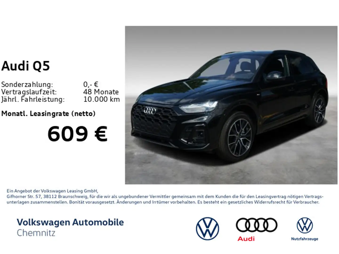 Audi Q5 S line 40 TDI quattro *AHK*Assis.Paket*Navi* Schwarz - 1