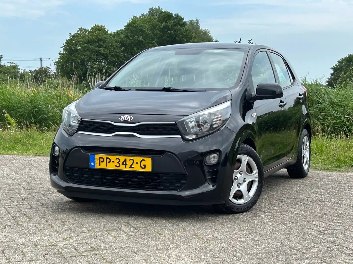 Kia Picanto 1.0 CVVT EconomyPlusLine - Black Pearl - 1e eigena Zwart - 2