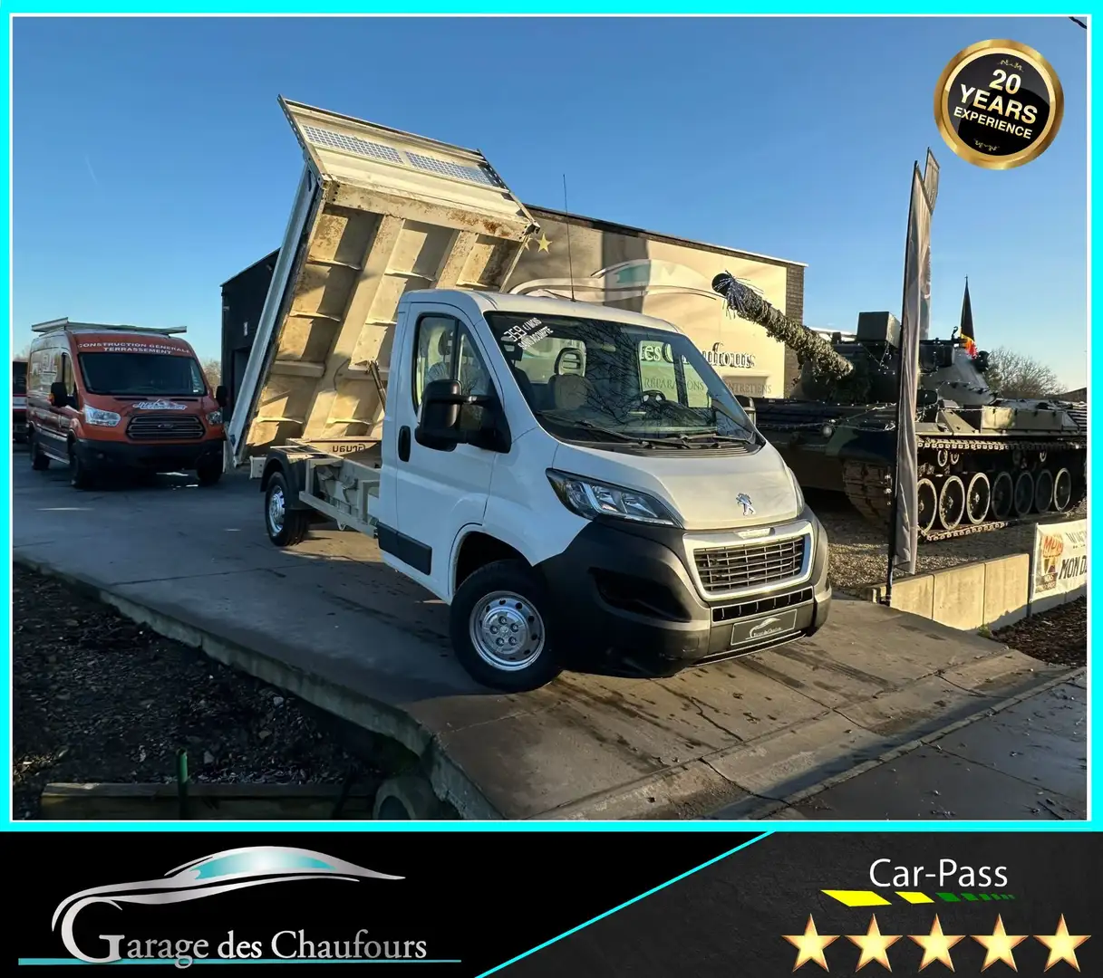 Peugeot Boxer 2.2 HDi - ! Benne Basculante ! - 2015 Wit - 1