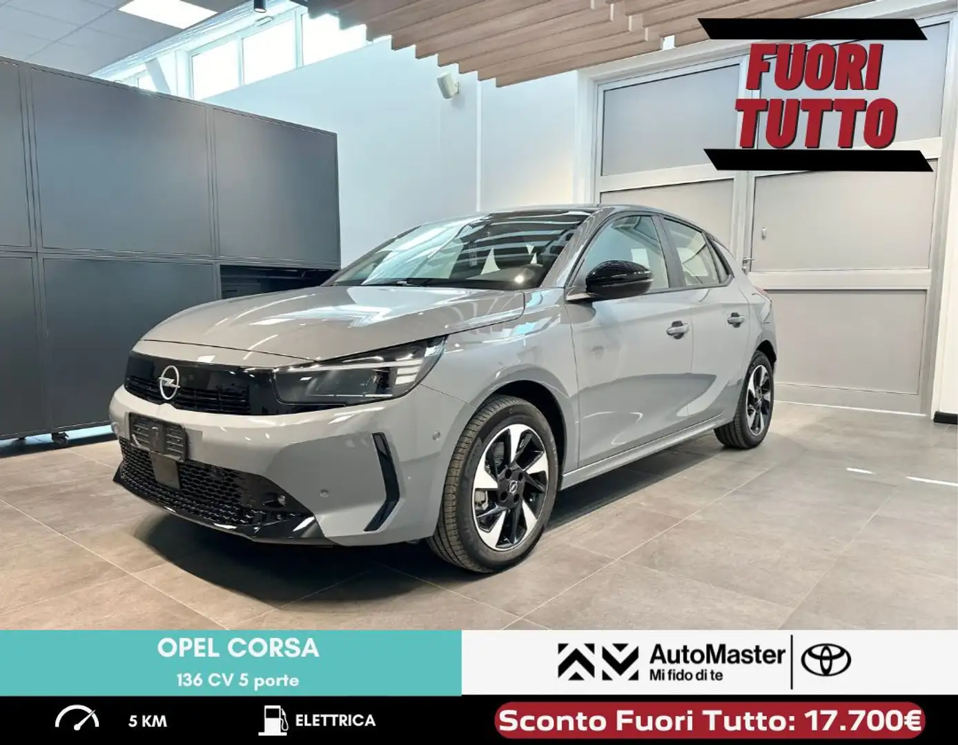 Opel Corsa-e 136 CV 5 porte Gris - 1