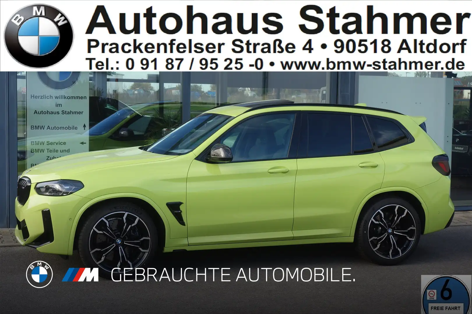 BMW X3 M Competition AHK GSD Head-Up Sitzbelüftung HarmanKa Jaune - 1