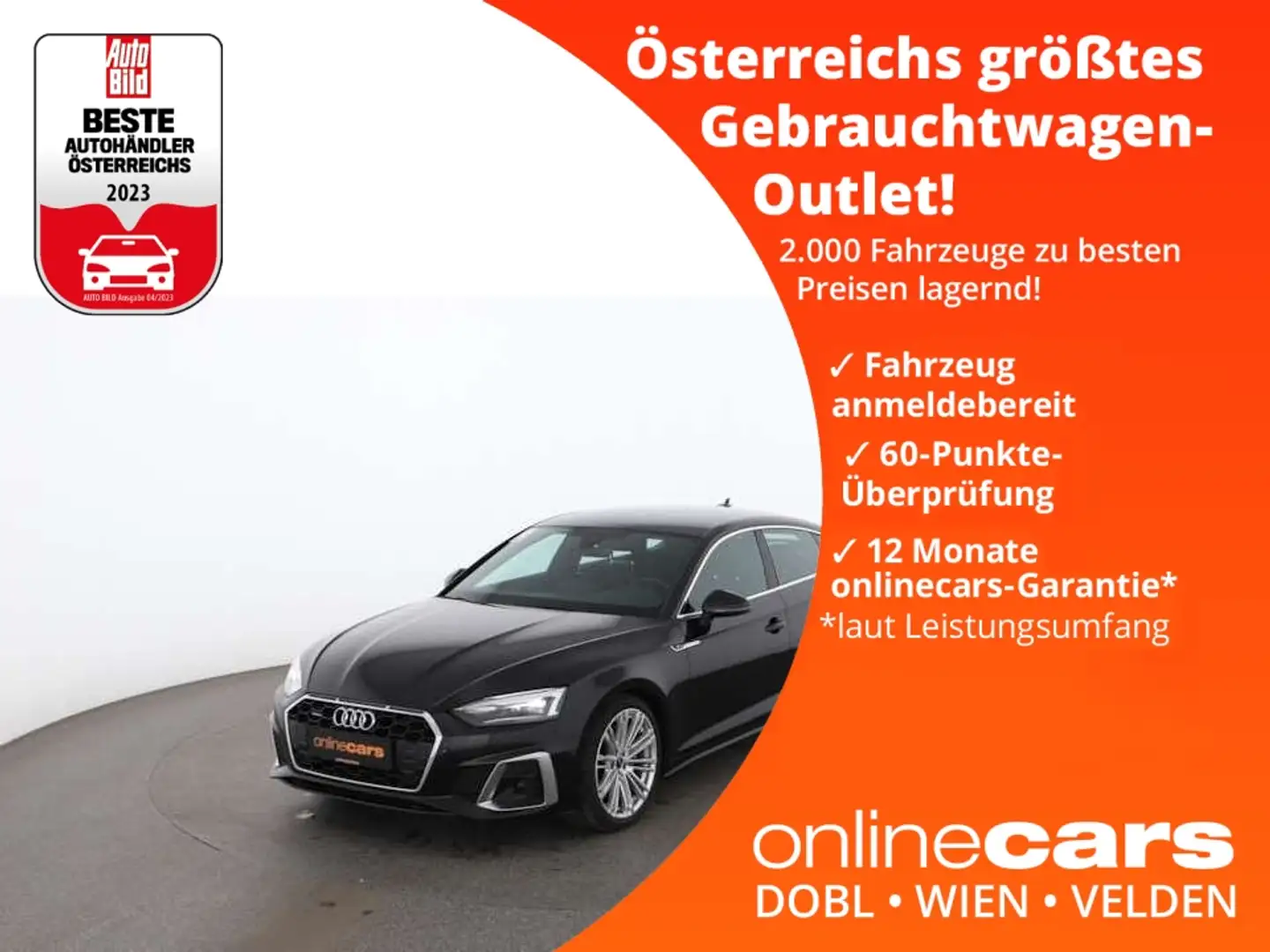 Audi A5 Sportback 40 TDI quattro S-Line Aut LED RADAR Schwarz - 1