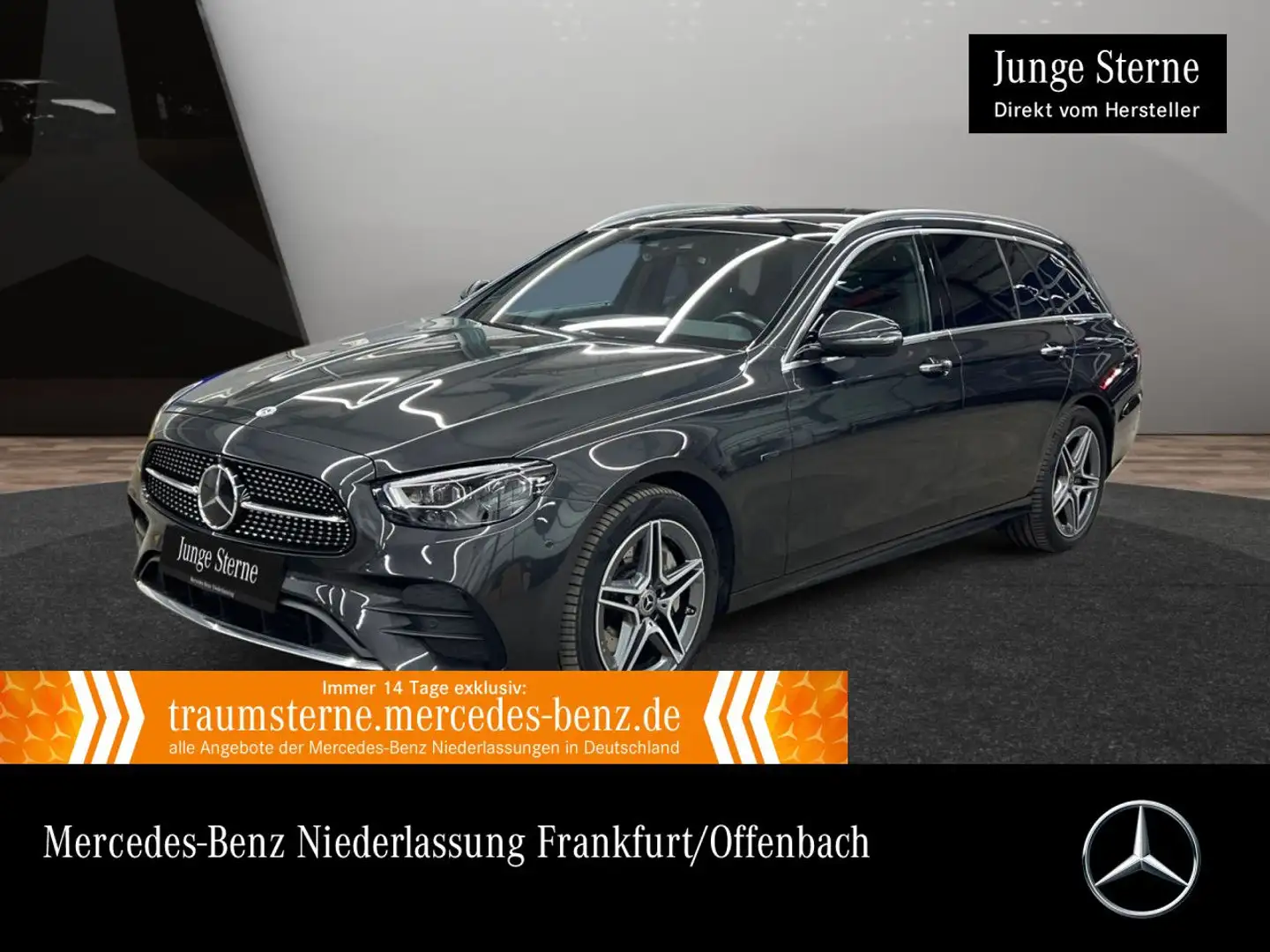 Mercedes-Benz E 300 de T AMG+PANO+360+MULTIBEAM+FAHRASS+KEYLESS Grau - 1