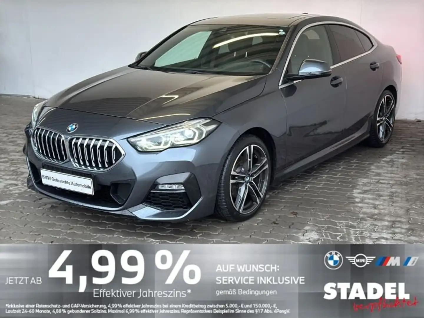 BMW 218 d Gran Coupé M Sport Navi.LED.HuD.Pano.RFK Grau - 1