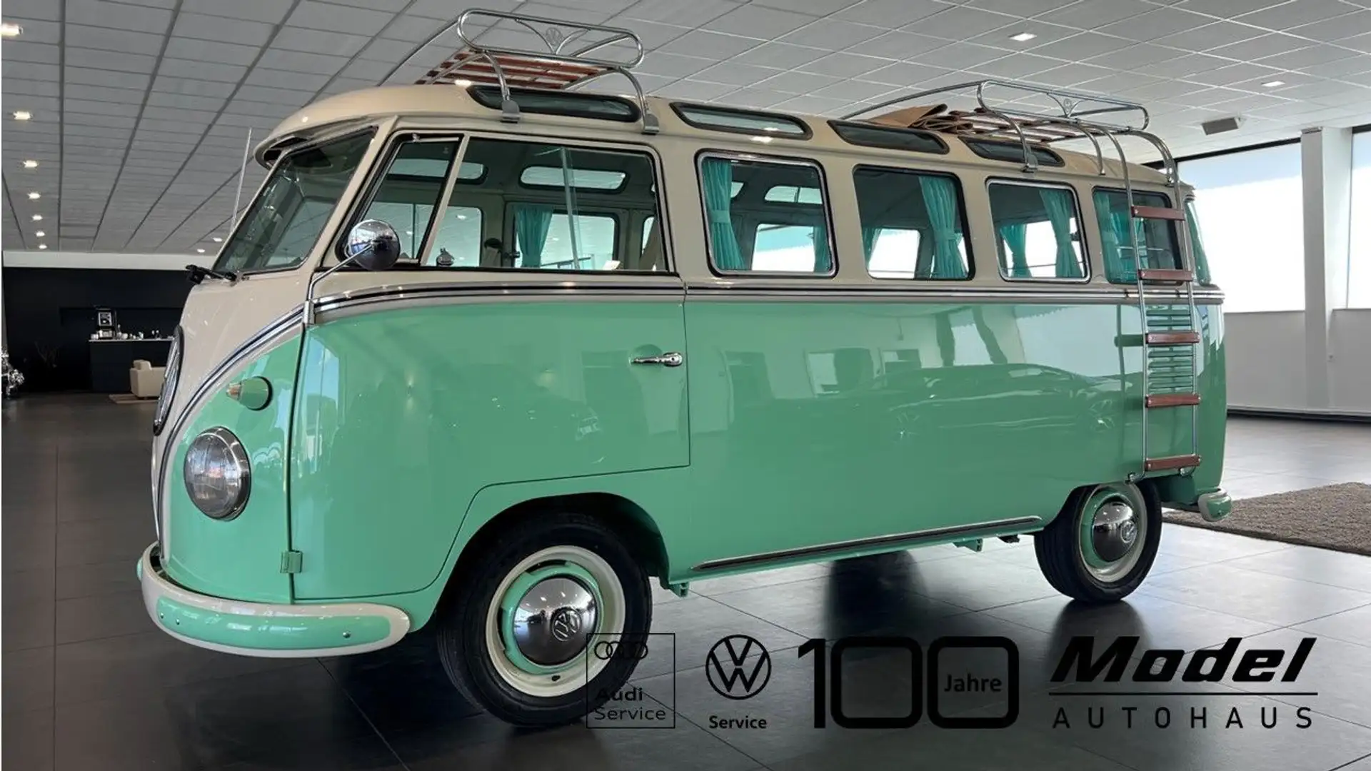Volkswagen T1 Bus Samba | 23 Fenster | H-Kennzeichen Зелений - 1