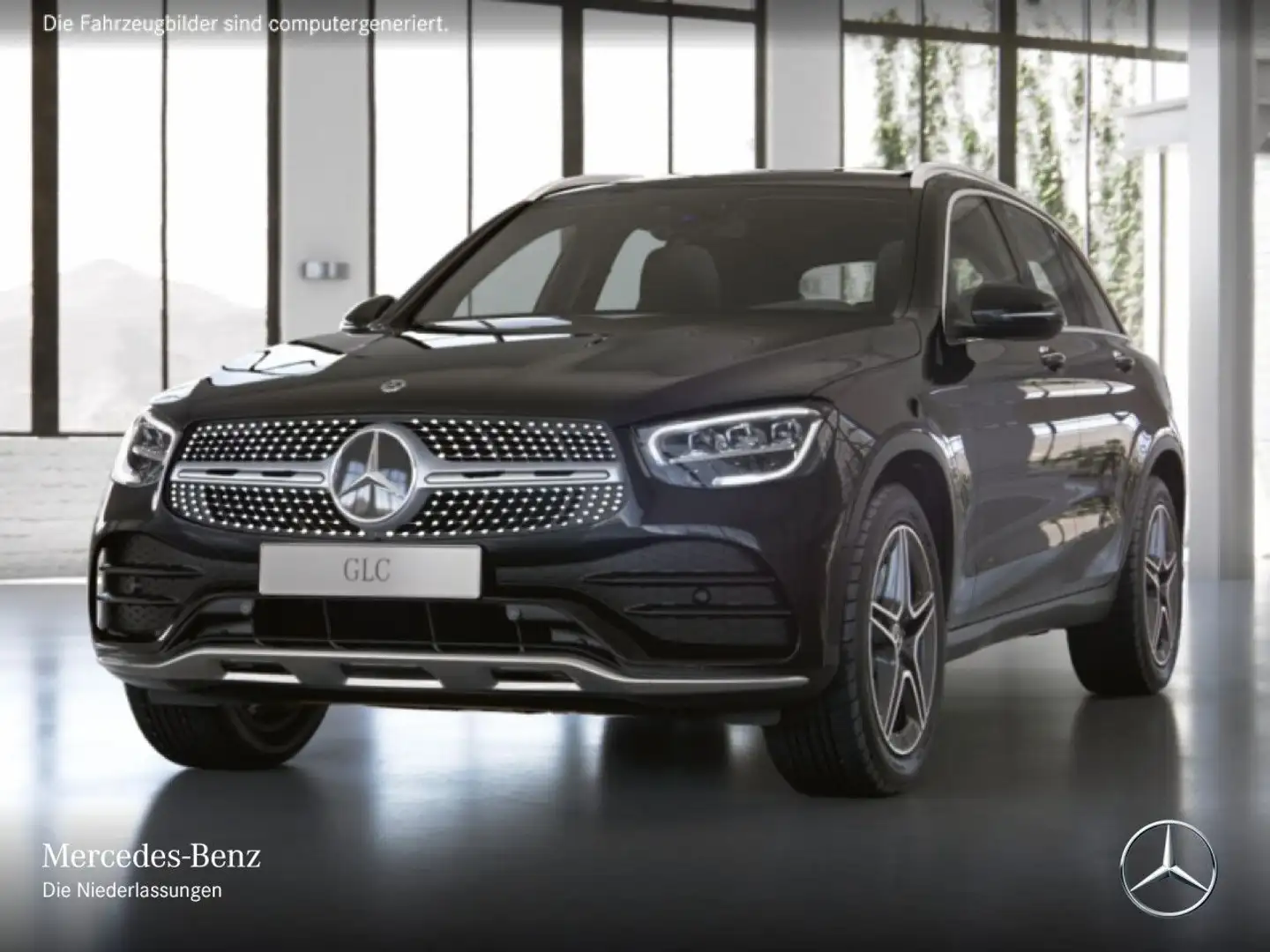 Mercedes-Benz GLC 300 d 4M AMG+PANO+AHK+LED+STHZG+KAMERA+HUD+9G Schwarz - 2