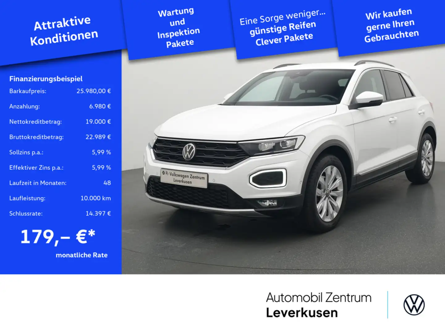Volkswagen T-Roc Sport DSG KAM SHZ PDC LED KEYLESS NAVI Schwarz - 1