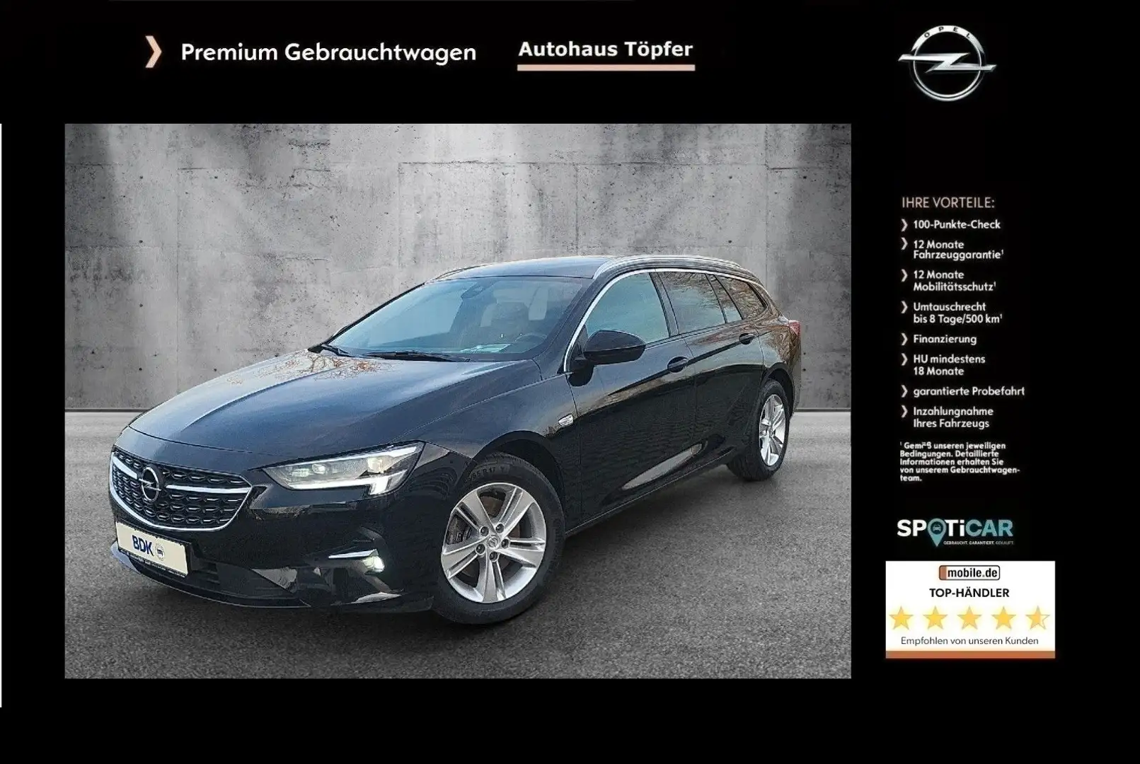 Opel Insignia B ST Elegance aus 1.Hand/Scheckheft/DAB Schwarz - 1