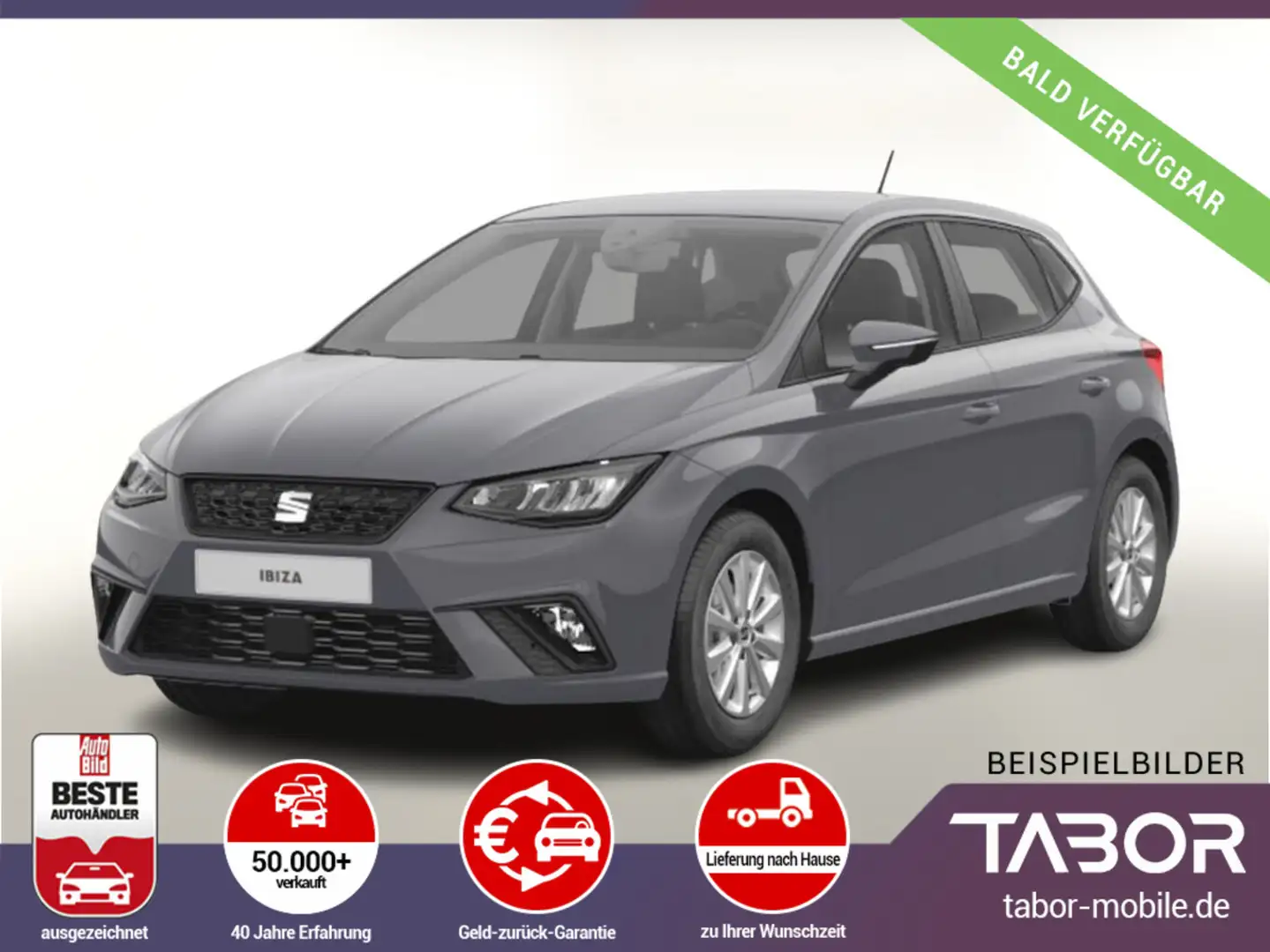 SEAT Ibiza 1.0 MPI 80 LED SHZ PDC Temp FullLi 5J.Gar Grau - 1