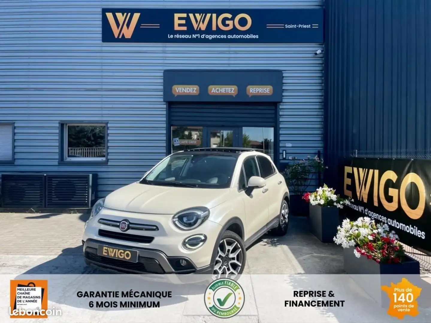 Fiat 500X 1.0 FIREFLY 120ch Toit ouvrant- Carplay Caméra Beige - 1