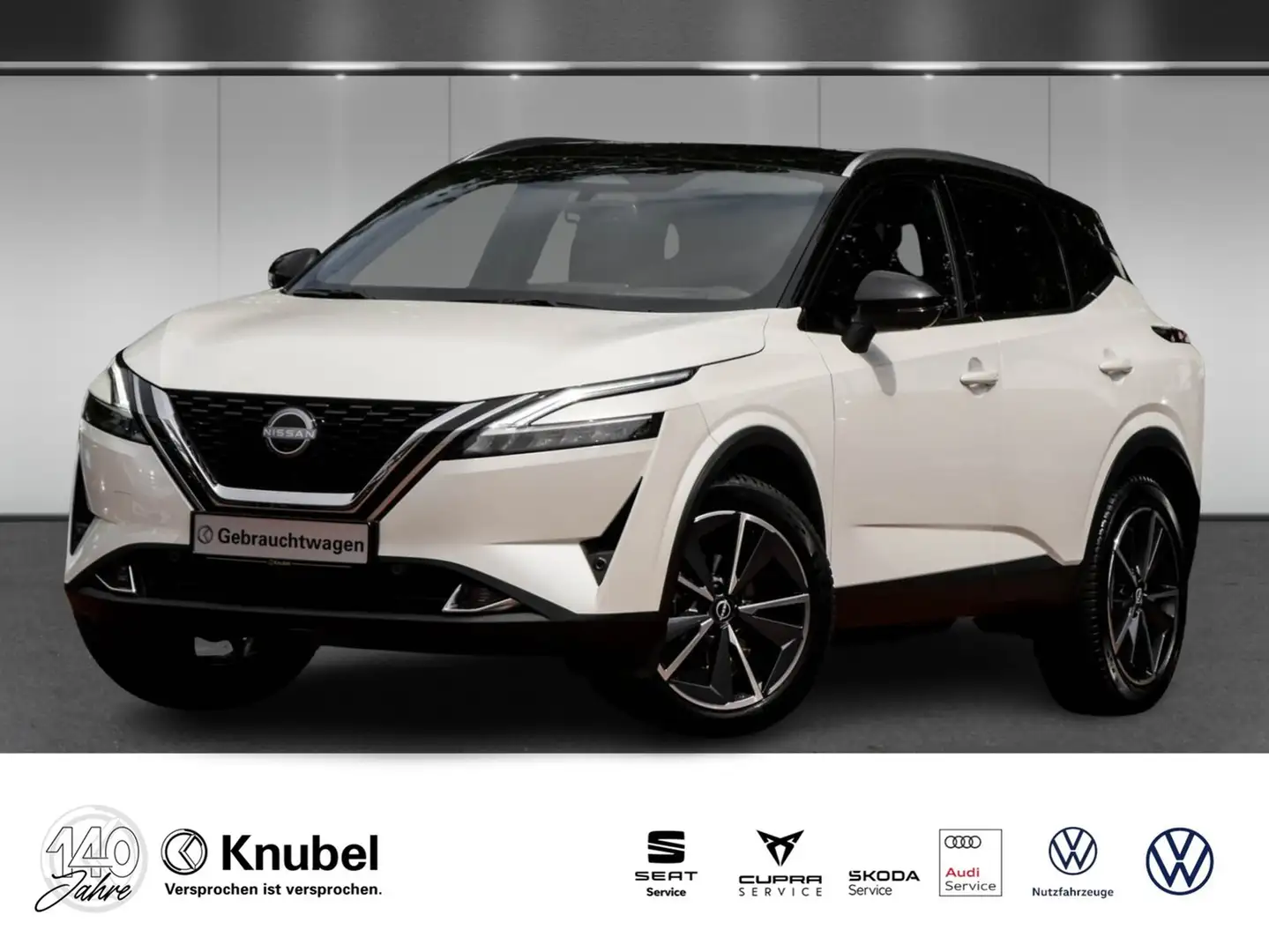 Nissan Qashqai Tekna 1.3 DIG-T MHEV VCT X-Tronic Navi LED ACC ... Weiß - 1