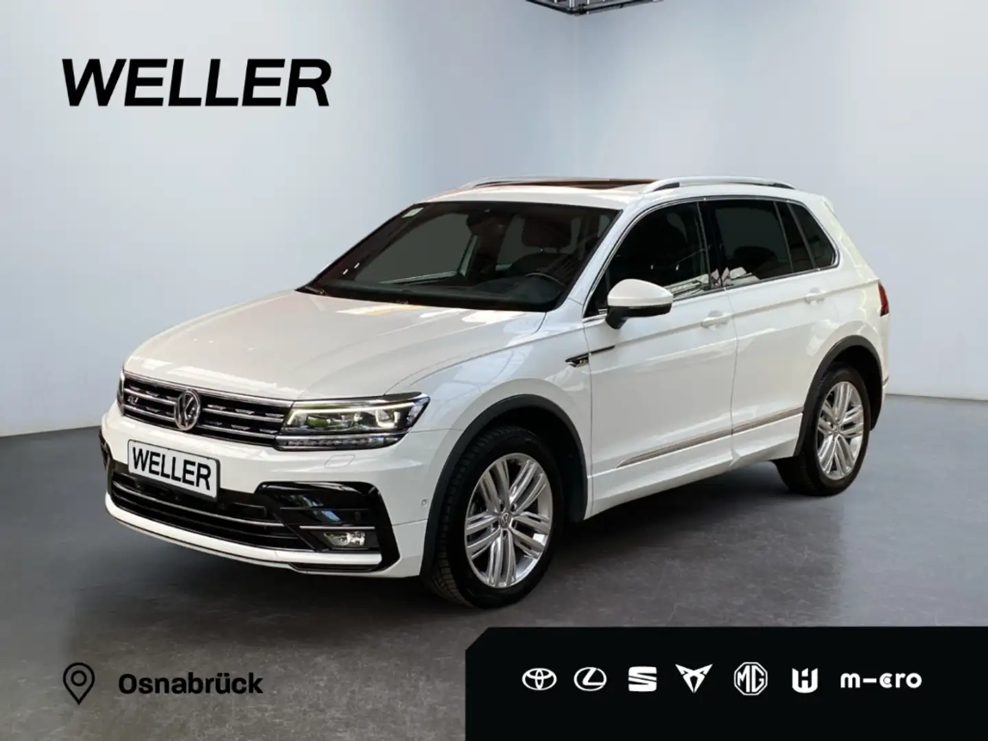 Volkswagen Tiguan 2.0 TDI 4M Highline *Leder*R-Line*Pano*AHK*HUD* Weiß - 1