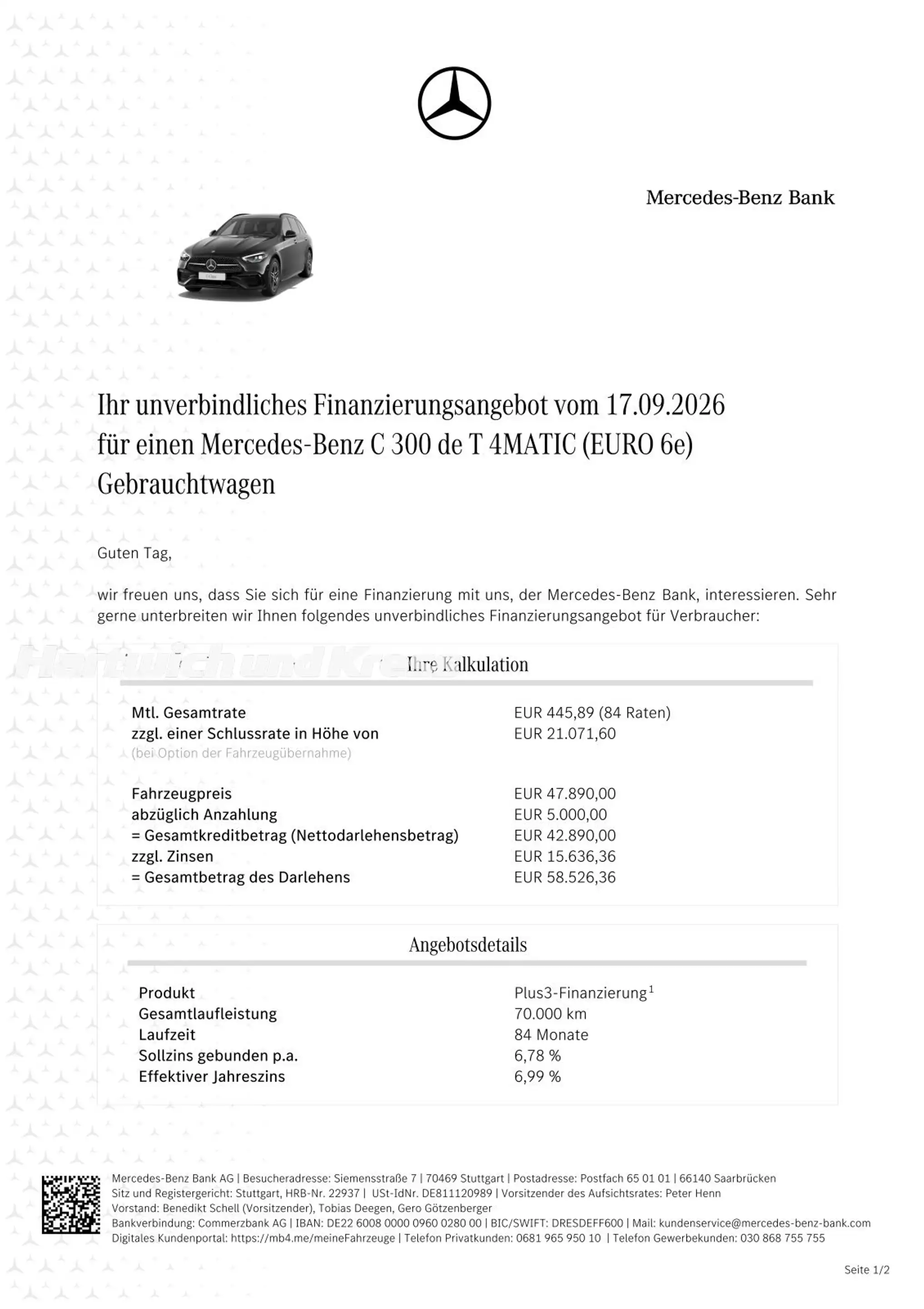 Mercedes-Benz C 300 C 300 de T 4Matic Edition AMG Line+Pano+AHK+Night+Sound+360°-Kamera+ — photo 3