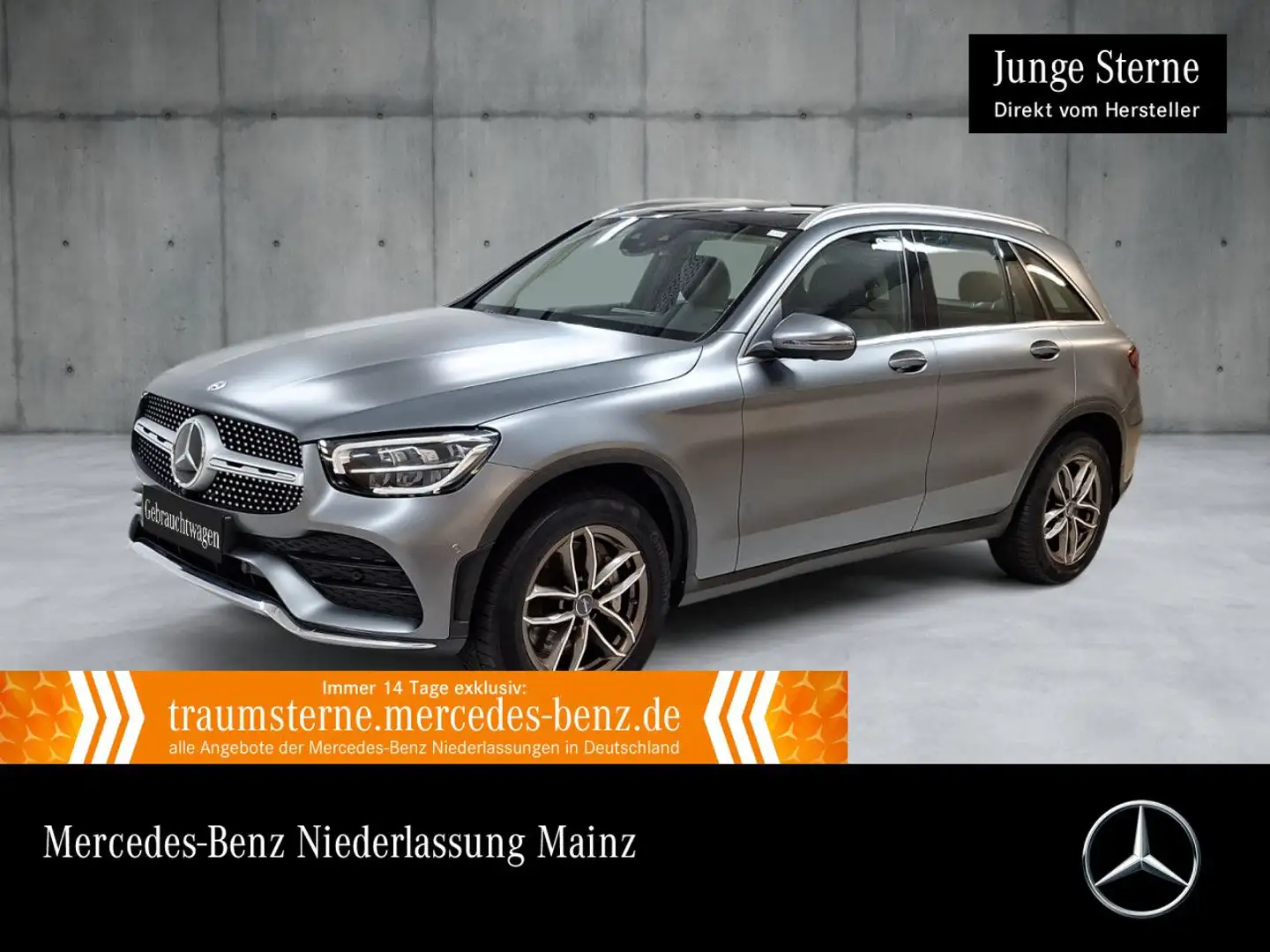 Mercedes-Benz GLC 300 d 4M AMG+PANO+360+AHK+LED+STHZG+FAHRASS+9G Grau - 1
