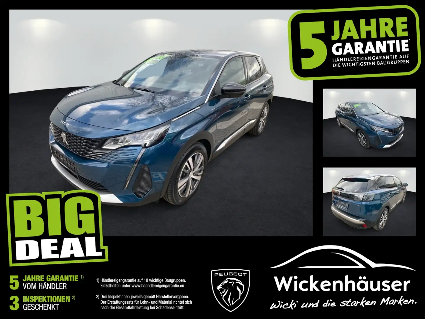 Peugeot 3008 PHEV 225 Allure SHZ LED Kamera Keyless Bleu - 1