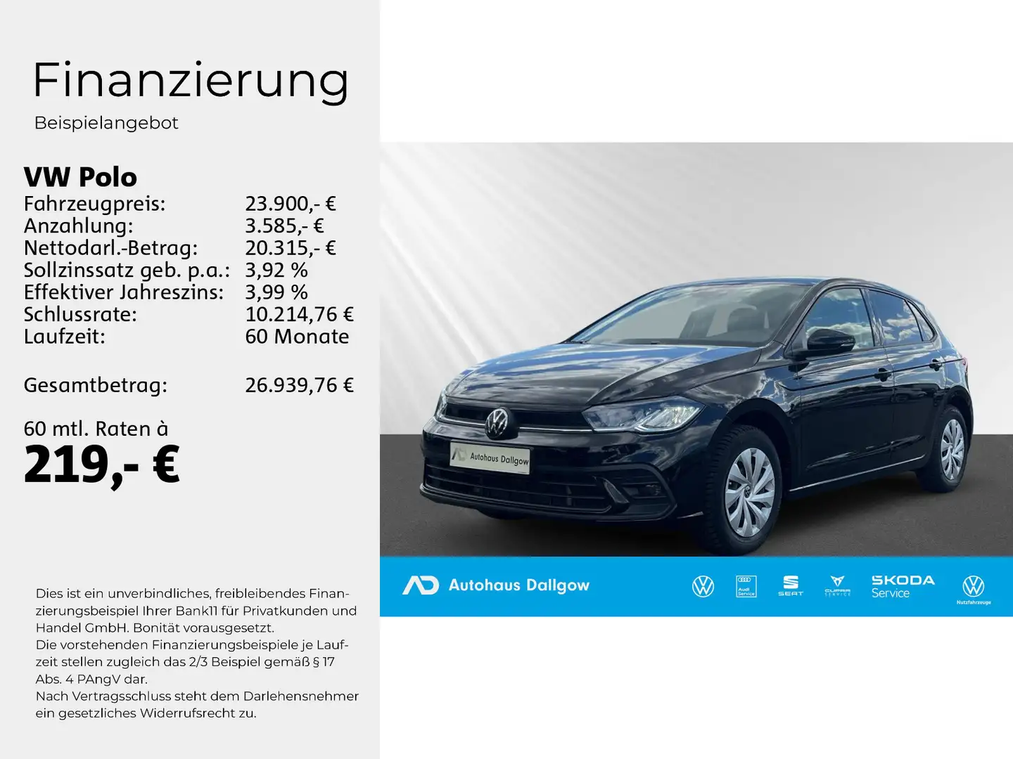 Volkswagen Polo Goal Life 1.0l 116PS*DSG+Alarm+Nav+WiRä+RFK Schwarz - 2