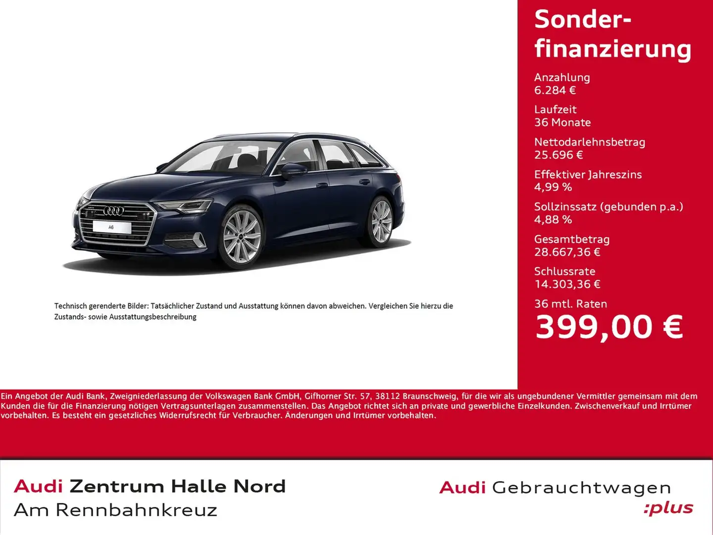 Audi A6 Avant sport 45 TDI quattro S tronic Blau - 1