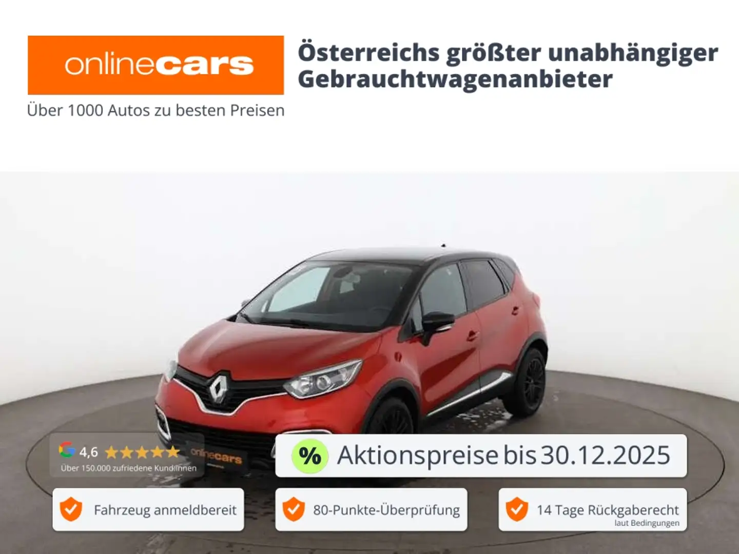 Renault Captur 1.5 dCi 90 ENERGY NAVI SITZHZG PDC Rot - 1