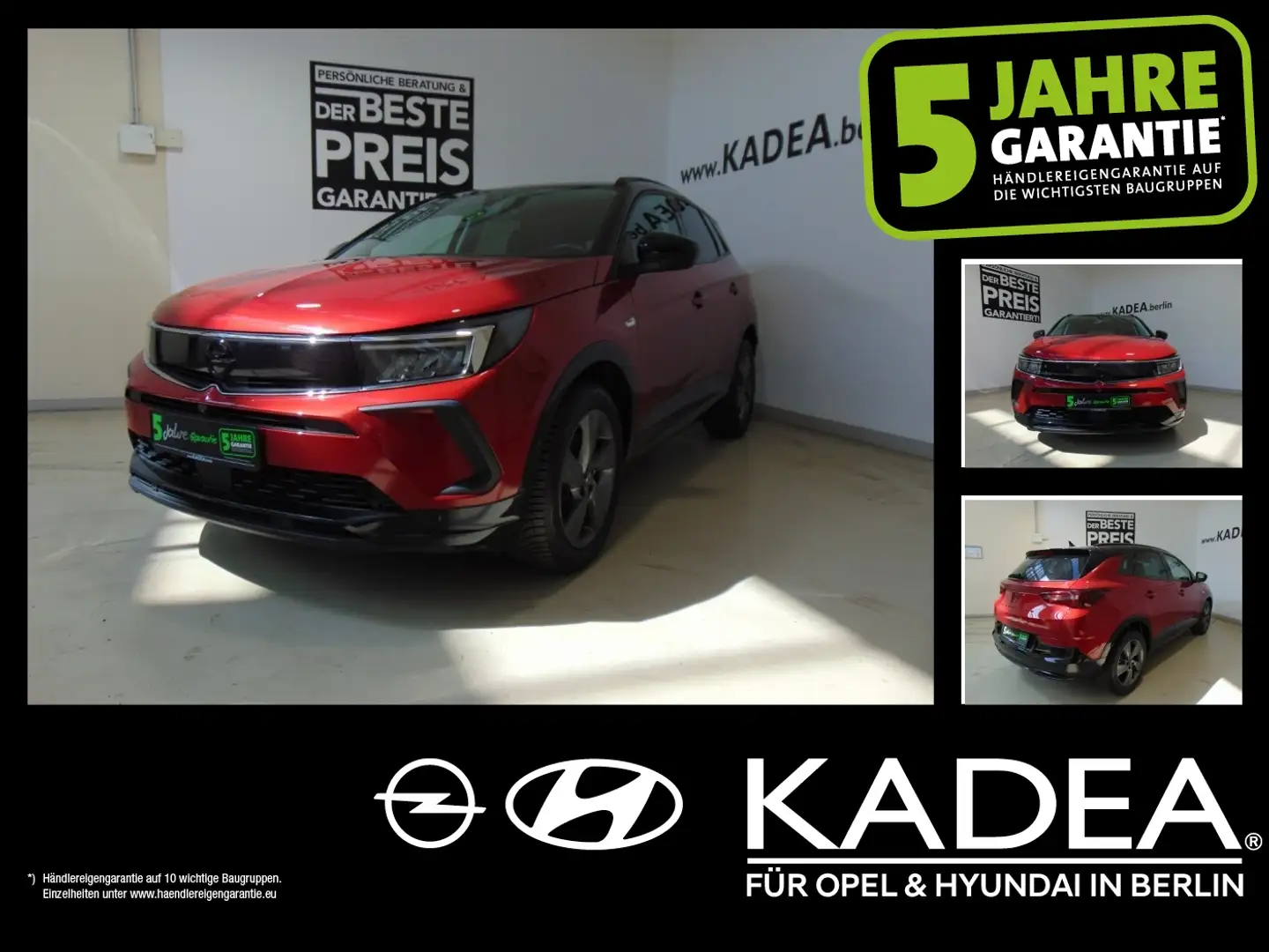 Opel Grandland 1.2 LED+Navi+Sitzhzg+2xKlima+360*Kamera Rot - 1