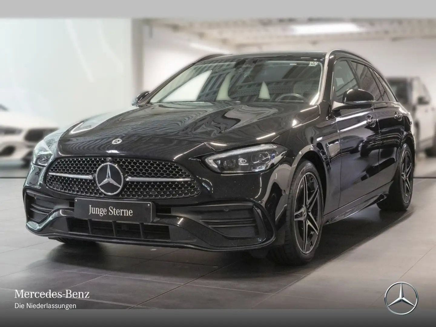 Mercedes-Benz C 300 e T AMG+NIGHT+PANO+360+AHK+TOTW+KEYLESS+9G Schwarz - 2
