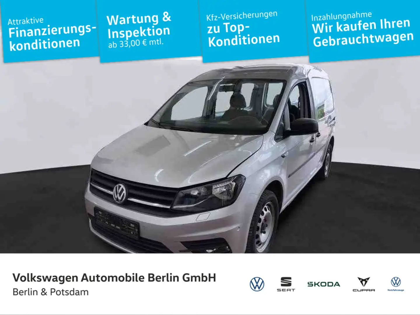 Volkswagen Caddy 2.0TDI DSG KR STHZG NAVI PDC Zilver - 1
