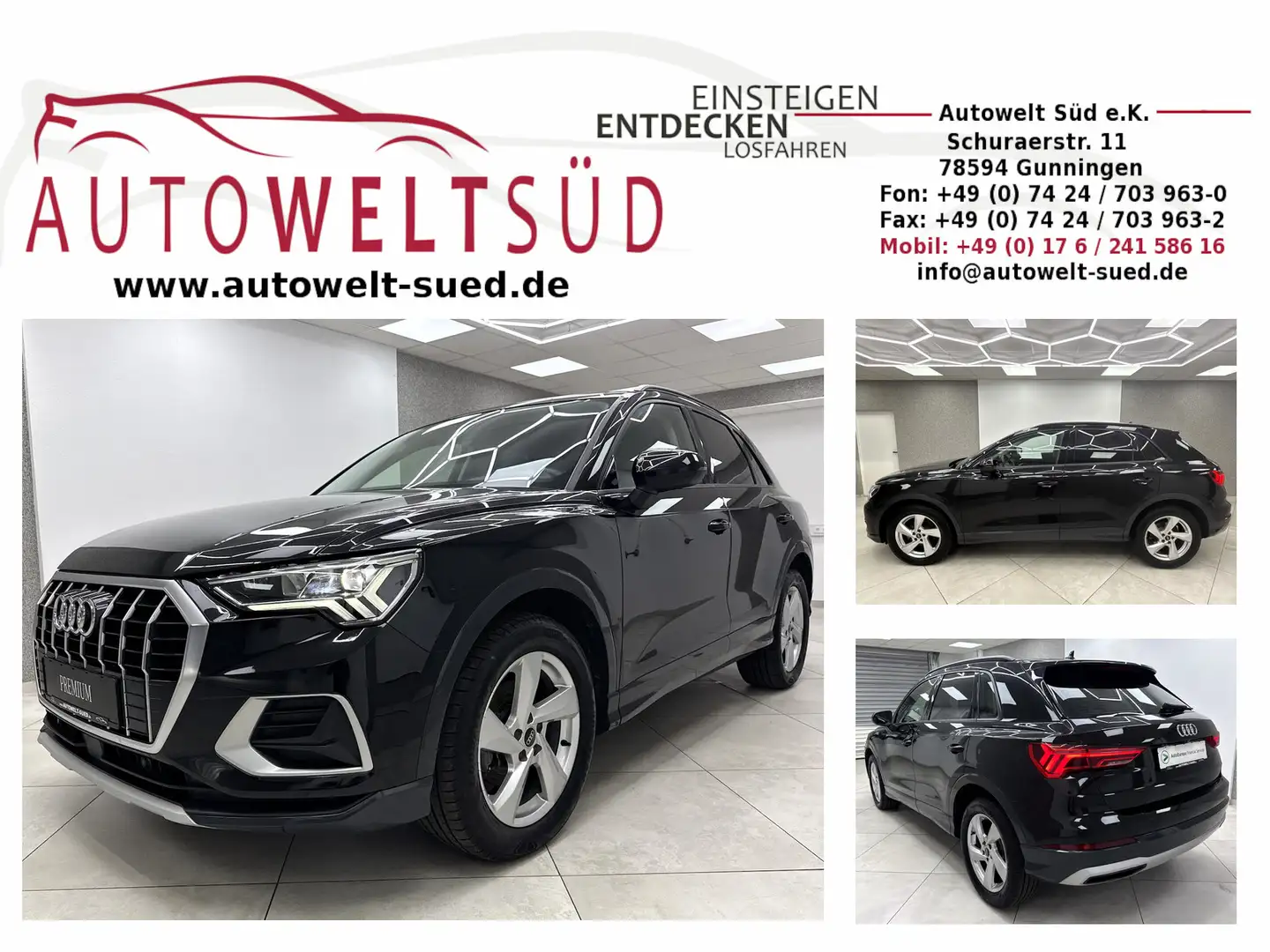 Audi Q3 35 TDI advanced VCkpt AHK Rcam LED ACC 2xSpur Noir - 1