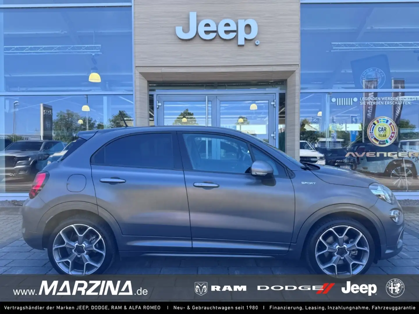 Fiat 500X Sport 1.3 GSE Mattgrau-Kamera-Automatik-Apple/Andr Grau - 1